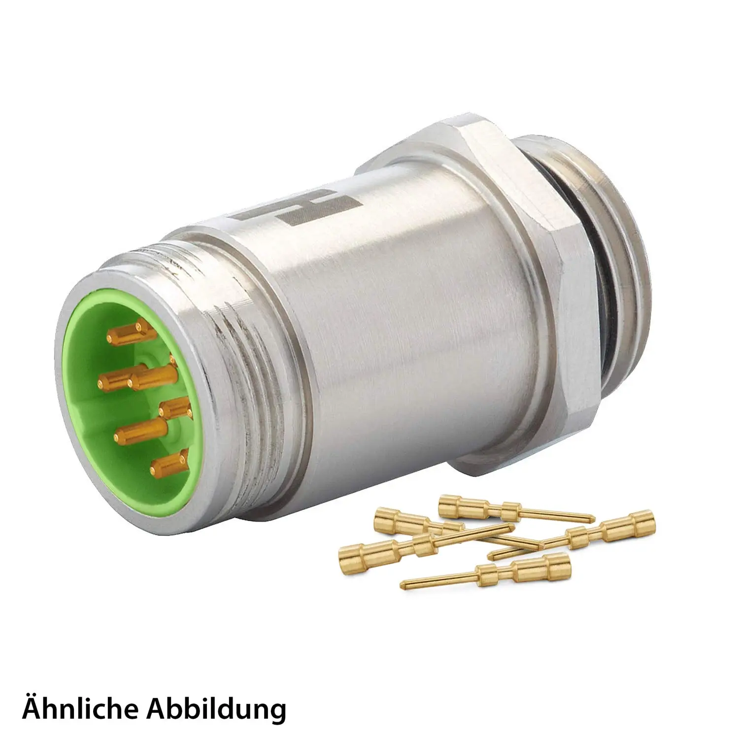 799910933K HUMMEL SET inkl. Kontakte M16 Gerätesteckverbinder, Crimpeinsatz gerade Polzahl 10-pol., Stift Vorderwand