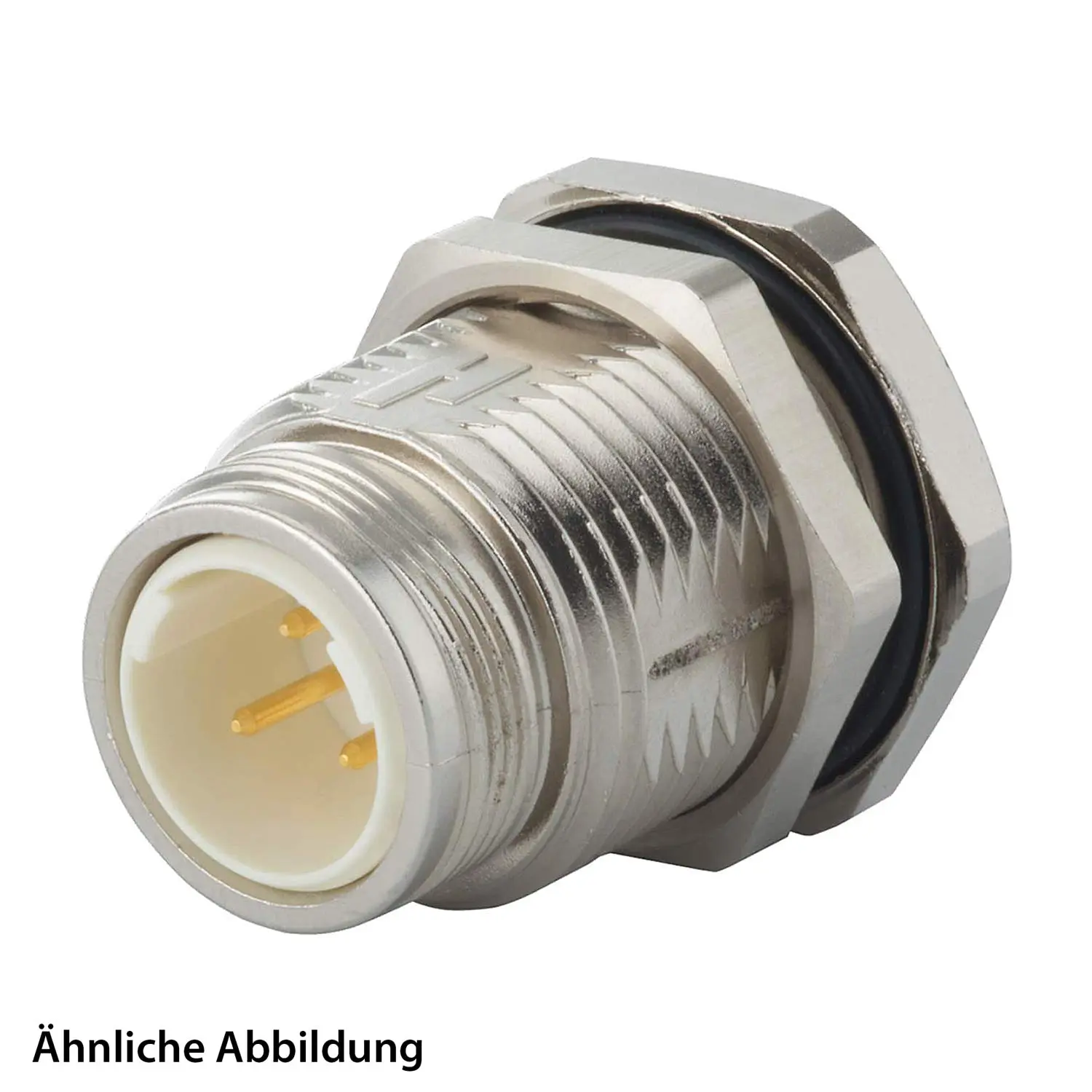 799910967K HUMMEL SET inkl. Kontakte M16 Gerätesteckverbinder, Einlöteinsatz gerade Polzahl 15-pol. 3+12, Stift mit Gegenmutter Hinterwand