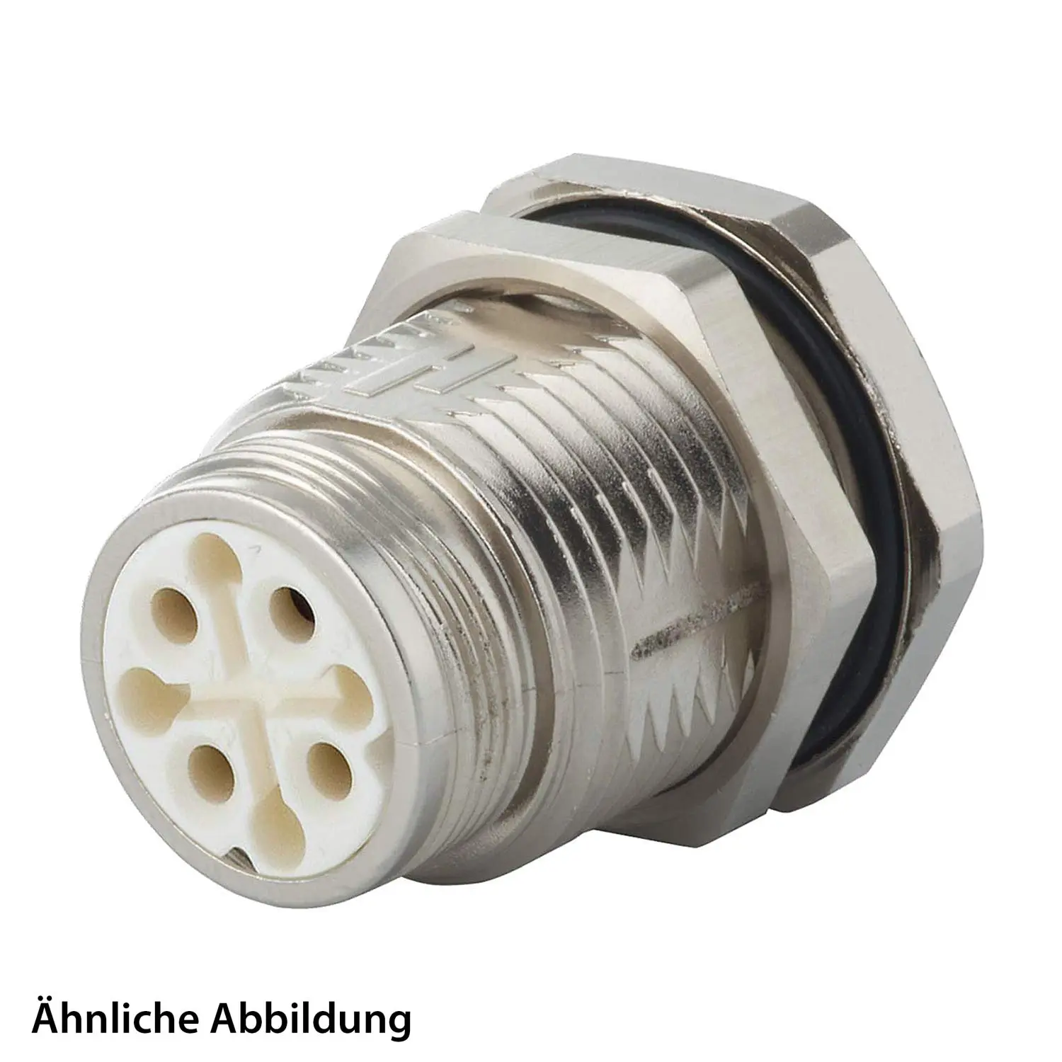 799910964K HUMMEL SET inkl. Kontakte M16 Gerätesteckverbinder, Einlöteinsatz gerade Polzahl 10-pol., Buchse mit Gegenmutter Hinterwand