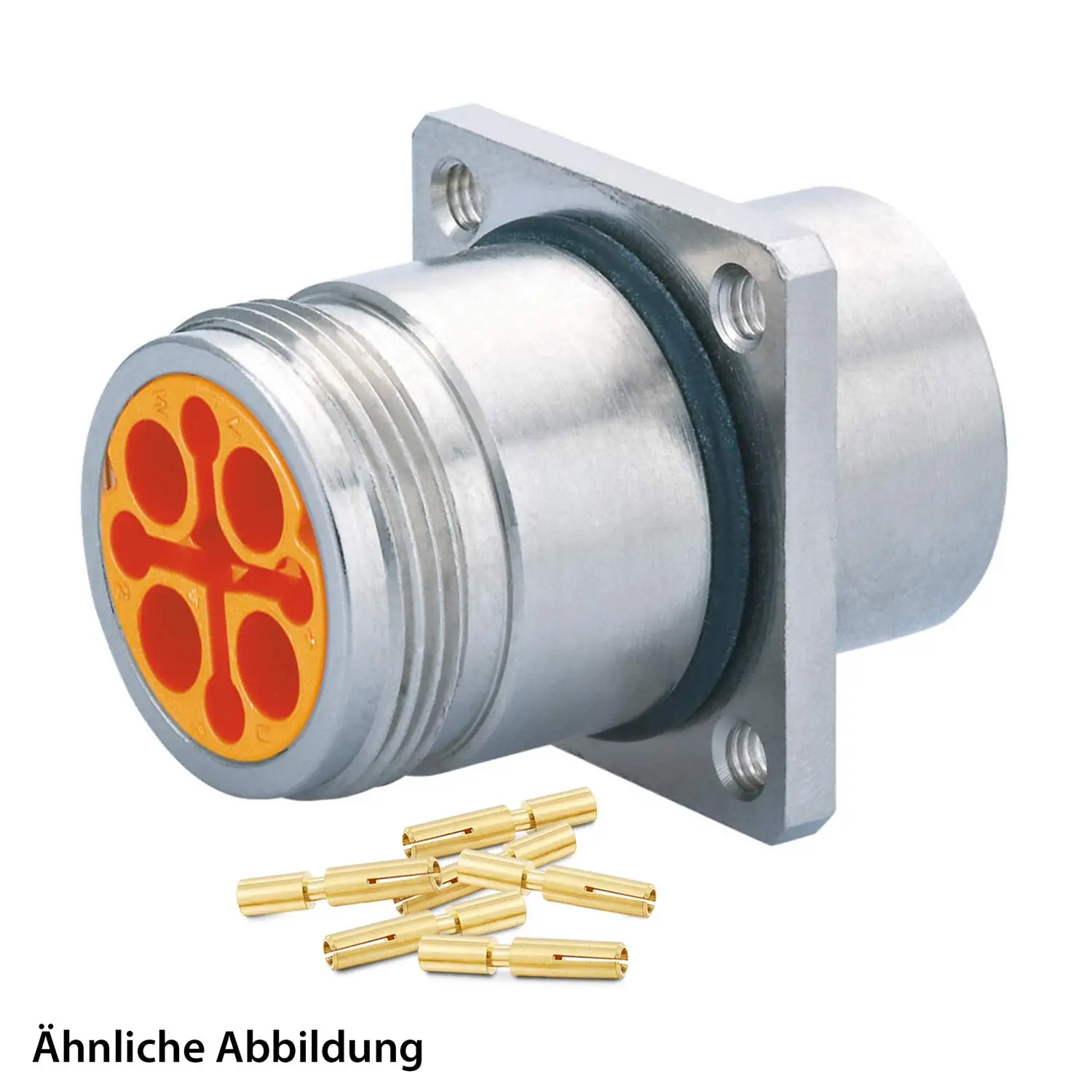 Produktfoto 1 von 799911016K HUMMEL SET inkl. Kontakte M16 Gerätesteckverbinder, Crimpeinsatz gerade Polzahl 6+PE, Buchse Hinterwand
