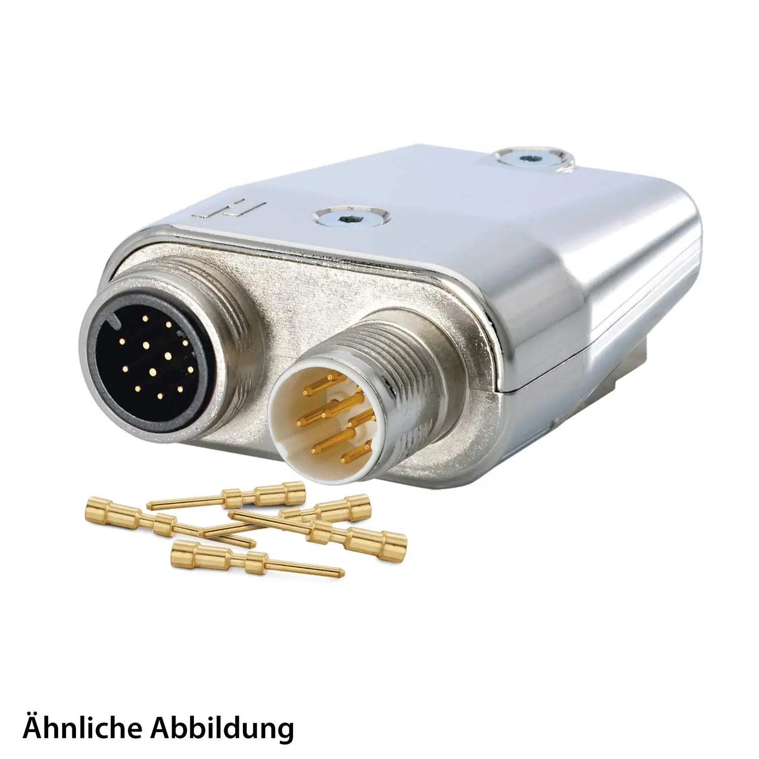 Produktfoto 1 von 799911143K HUMMEL SET inkl. Kontakte M16/M12 TWINTUS Flanschgehäuse, Crimp-/Löteinsatz flach Polzahl 6+8+PE, Stift Querschnitt 0,34mm²-1,5mm²