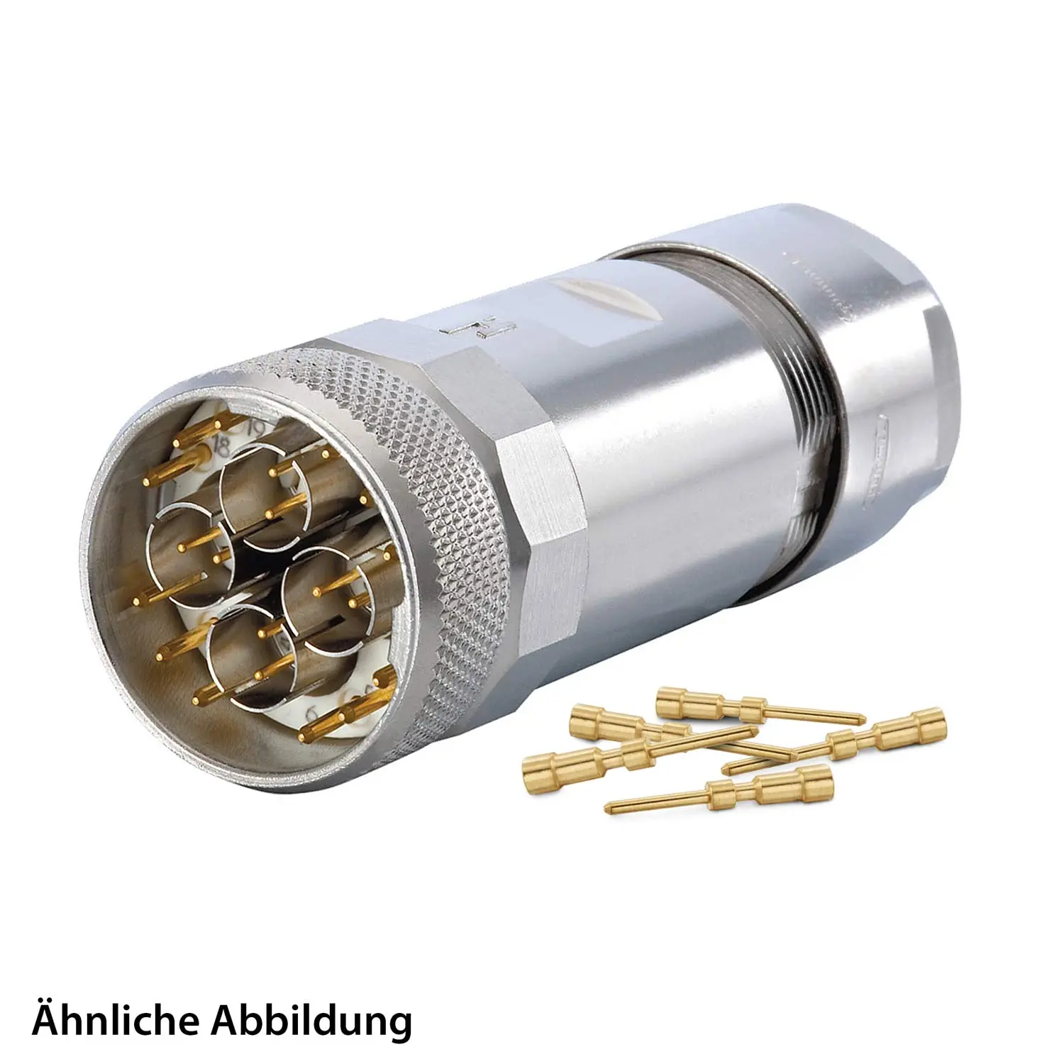 Produktfoto 1 von 799911171K HUMMEL SET inkl. Kontakte M23 Profinet Kabelsteckverbinder, Crimpeinsatz gerade Polzahl 20-pol.12+4x2, Stift Kabelabgang gerade, Klemmbereich 11,0mm - 17,0mm