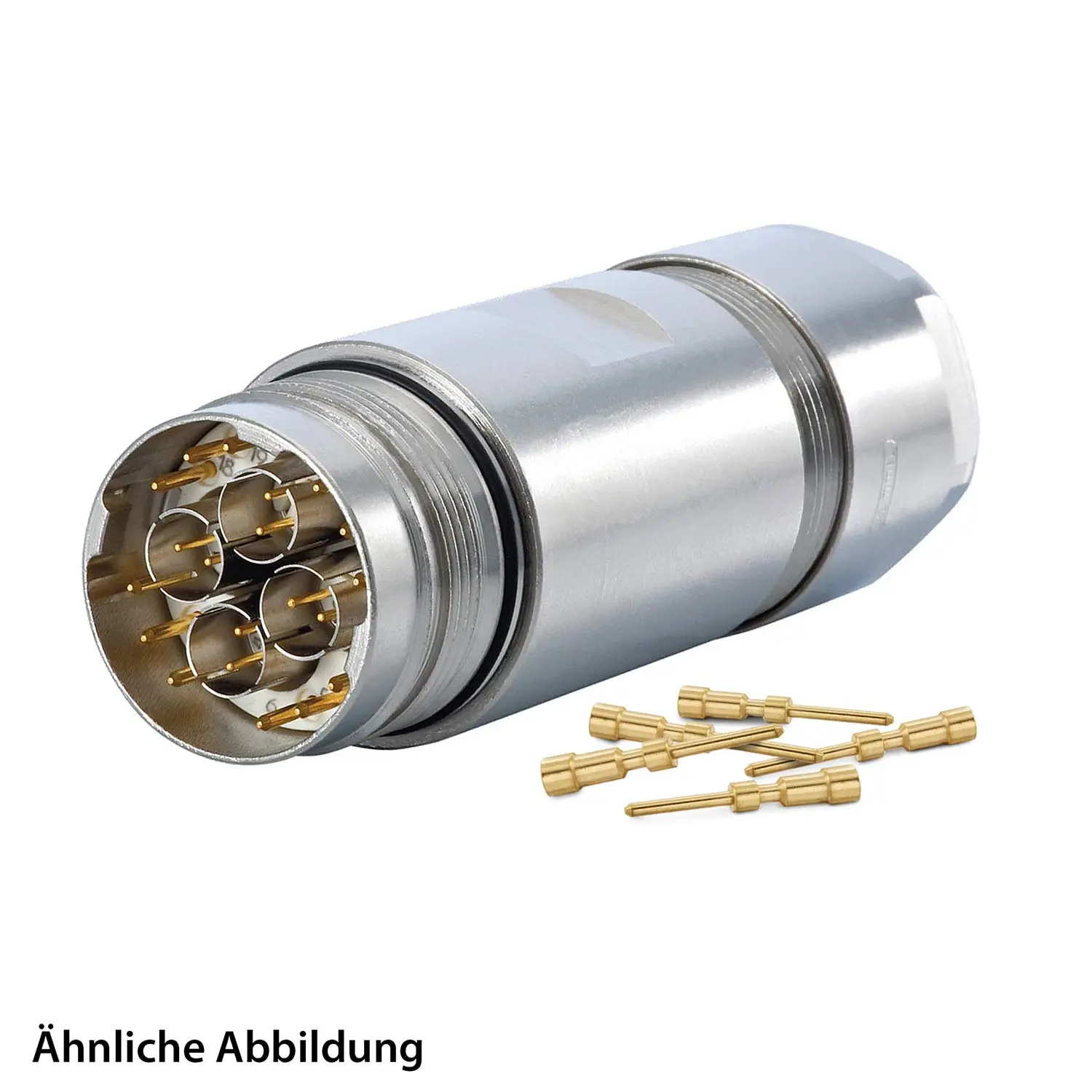Produktfoto 1 von 799911178K HUMMEL SET inkl. Kontakte M23 Profinet Kupplungssteckverbinder, Crimpeinsatz gerade Polzahl 20-pol.12+4x2, Stift Kabelabgang gerade, Klemmbereich 11,0mm - 17,0mm