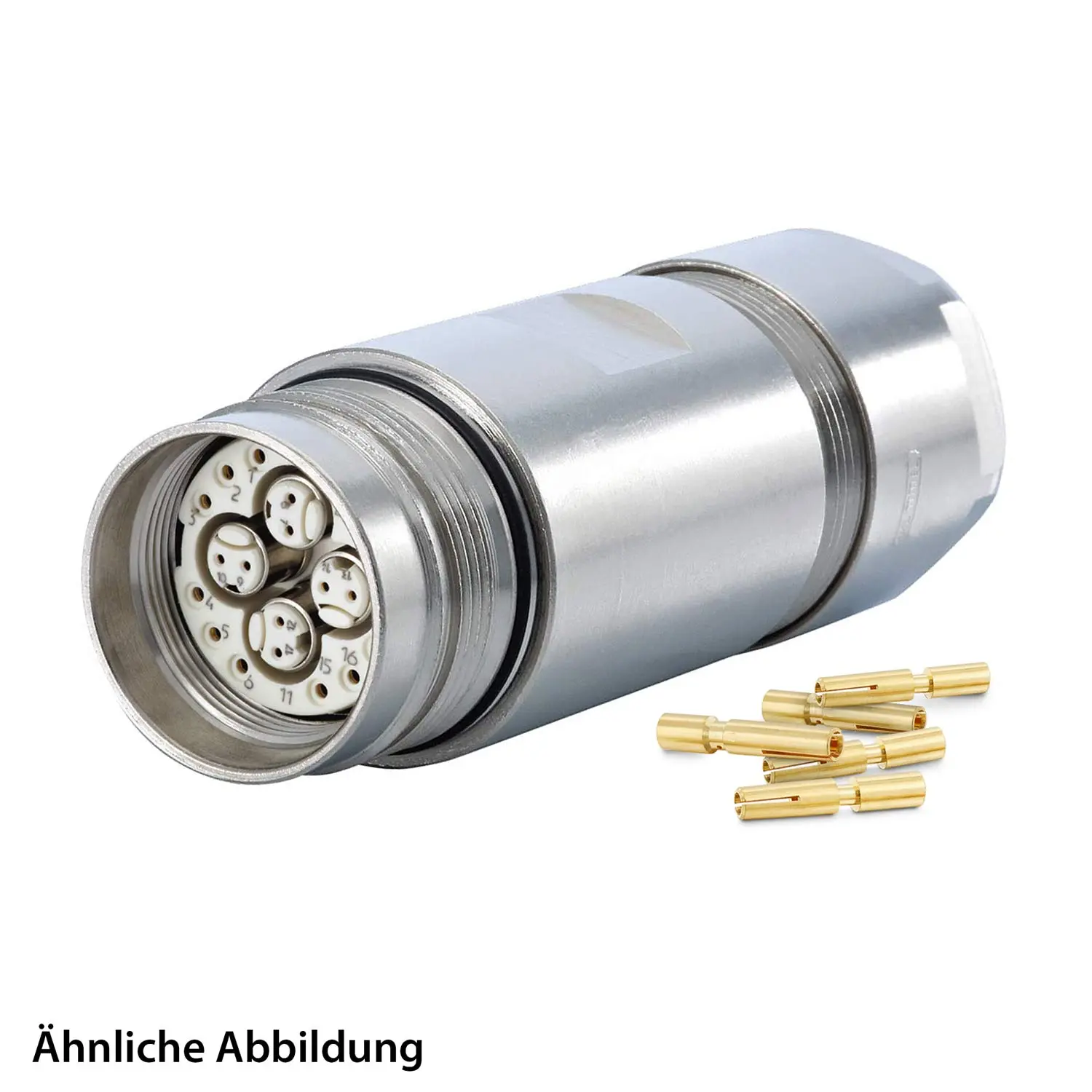 Produktfoto 1 von 799911182K HUMMEL SET inkl. Kontakte M23 Profinet Kupplungssteckverbinder, Crimpeinsatz gerade Polzahl 20-pol.12+4x2, Buchse Kabelabgang gerade, Klemmbereich 11,0mm - 17,0mm