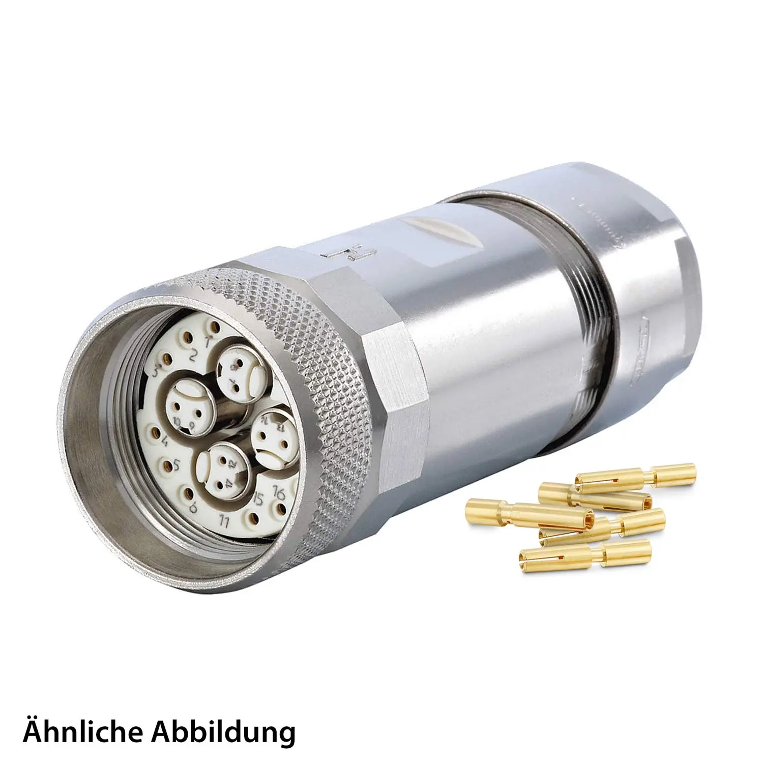 Produktfoto 1 von 799911174K HUMMEL SET inkl. Kontakte M23 Profinet Kabelsteckverbinder, Crimpeinsatz gerade Polzahl 20-pol.12+4x2, Buchse Kabelabgang gerade, Klemmbereich 11,0mm - 17,0mm