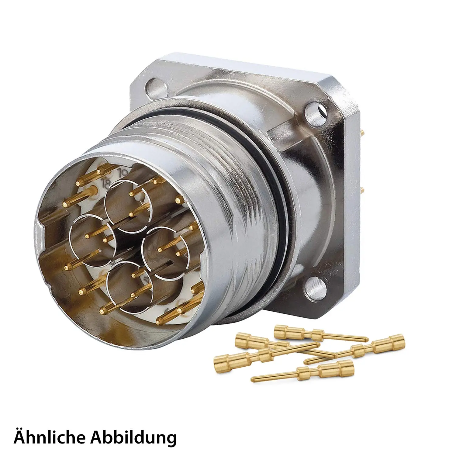 Produktfoto 1 von 799911189K HUMMEL SET inkl. Kontakte M23 Profinet Gerätesteckverbinder, Crimpeinsatz gerade Polzahl 20-pol.12+4x2, Stift Vorderwand