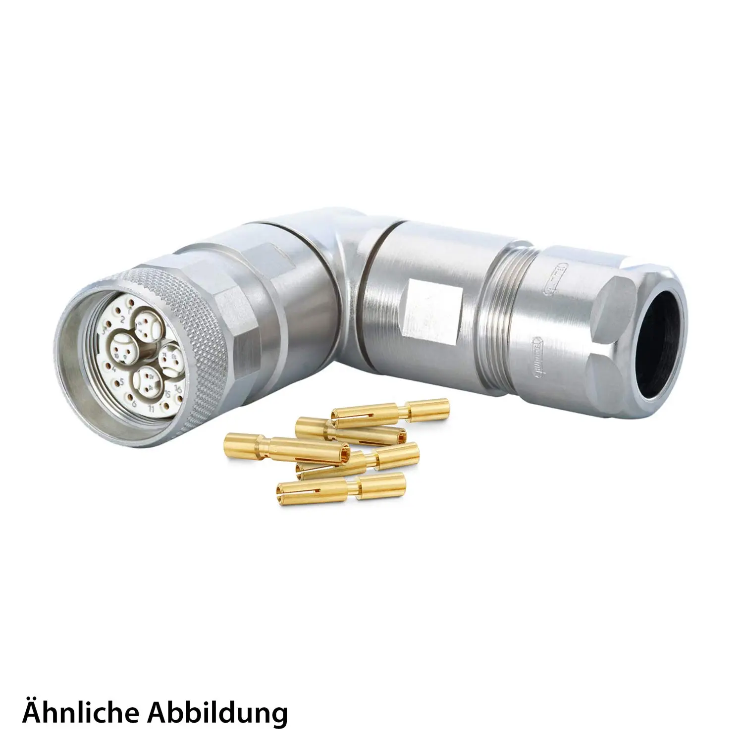 Produktfoto 1 von 799911186K HUMMEL SET inkl. Kontakte M23 Profinet Kabelsteckverbinder, Crimpeinsatz gewinkelt Polzahl 20-pol.12+4x2, Buchse Kabelabgang gerade, Klemmbereich 11,0mm - 17,0mm