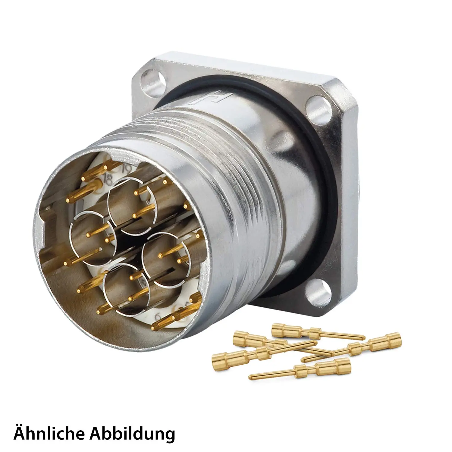 Produktfoto 1 von 799911196K HUMMEL SET inkl. Kontakte M23 Profinet Gerätesteckverbinder, Crimpeinsatz gerade Polzahl 20-pol.12+4x2, Stift Hinterwand