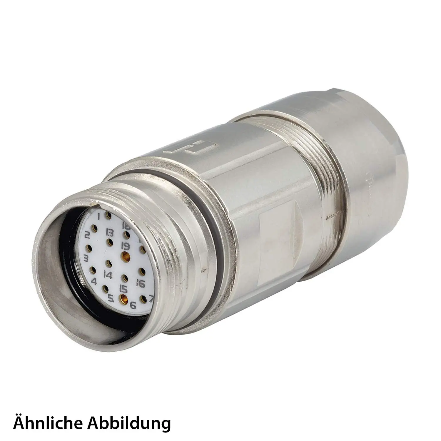 799911974K HUMMEL SET inkl. Kontakte M23 Signal Kupplungssteckverbinder, Löteinsatz gerade Polzahl 12-pol., Buchse Kabelabgang gerade, Klemmbereich 11,0mm - 17,0mm