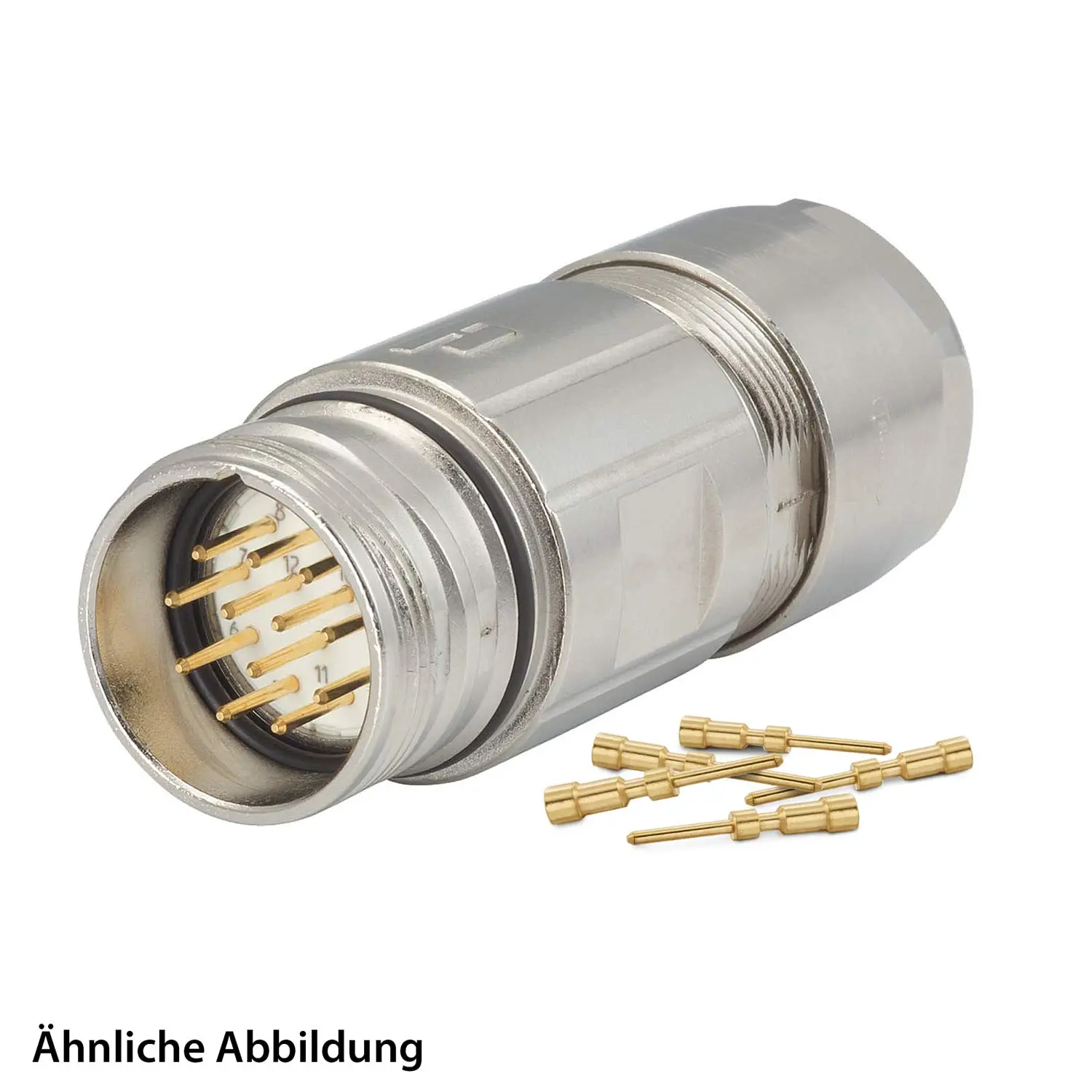 799911832K HUMMEL SET inkl. Kontakte M23 Signal Kupplungssteckverbinder, Crimpeinsatz gerade Polzahl 11+PE, Stift Kabelabgang gerade, Klemmbereich 3,0mm - 7,0mm