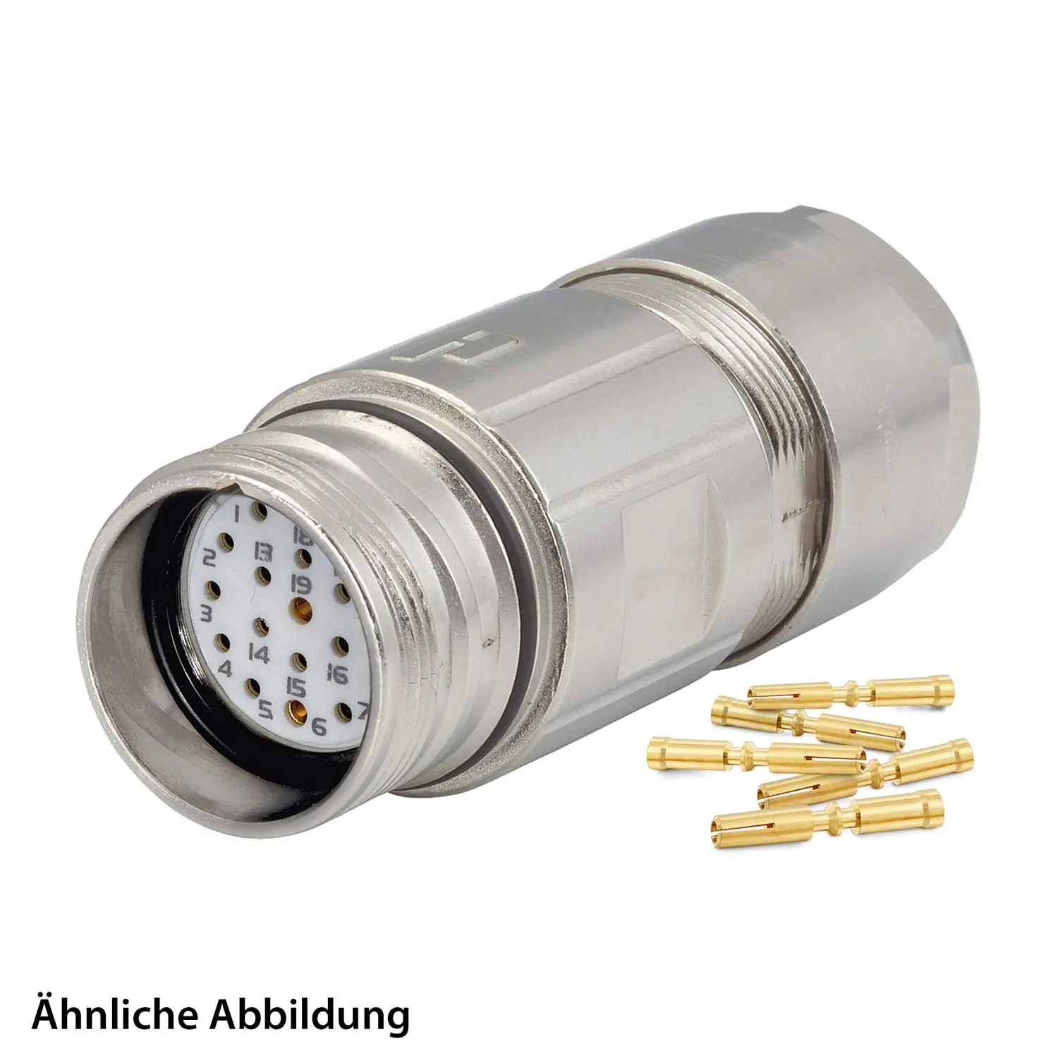 799911989K HUMMEL SET inkl. Kontakte M23 Signal Kupplungssteckverbinder, Crimpeinsatz gerade Polzahl 6-pol., Buchse Kabelabgang gerade, Klemmbereich 11,0mm - 17,0mm