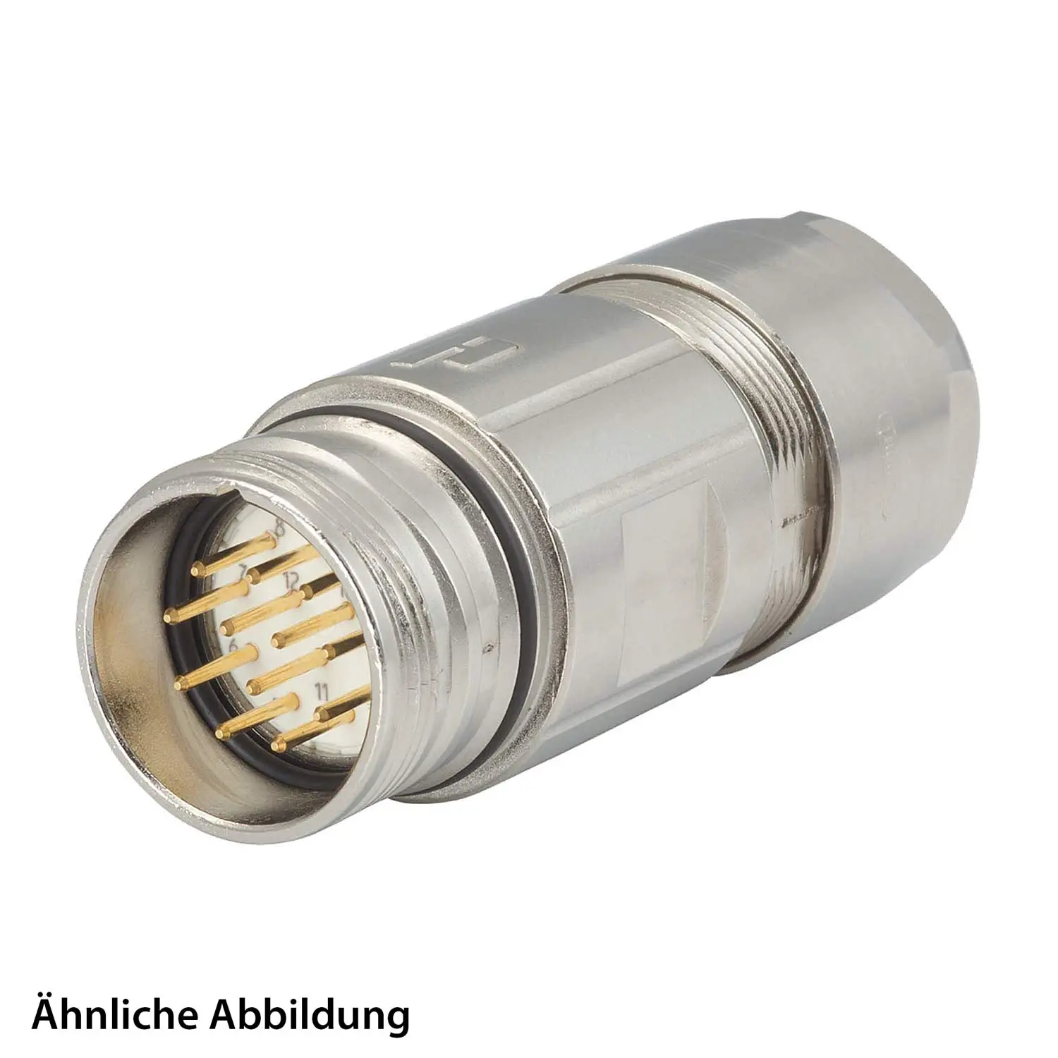 799911973K HUMMEL SET inkl. Kontakte M23 Signal Kupplungssteckverbinder, Löteinsatz gerade Polzahl 12-pol., Stift Kabelabgang gerade, Klemmbereich 11,0mm - 17,0mm