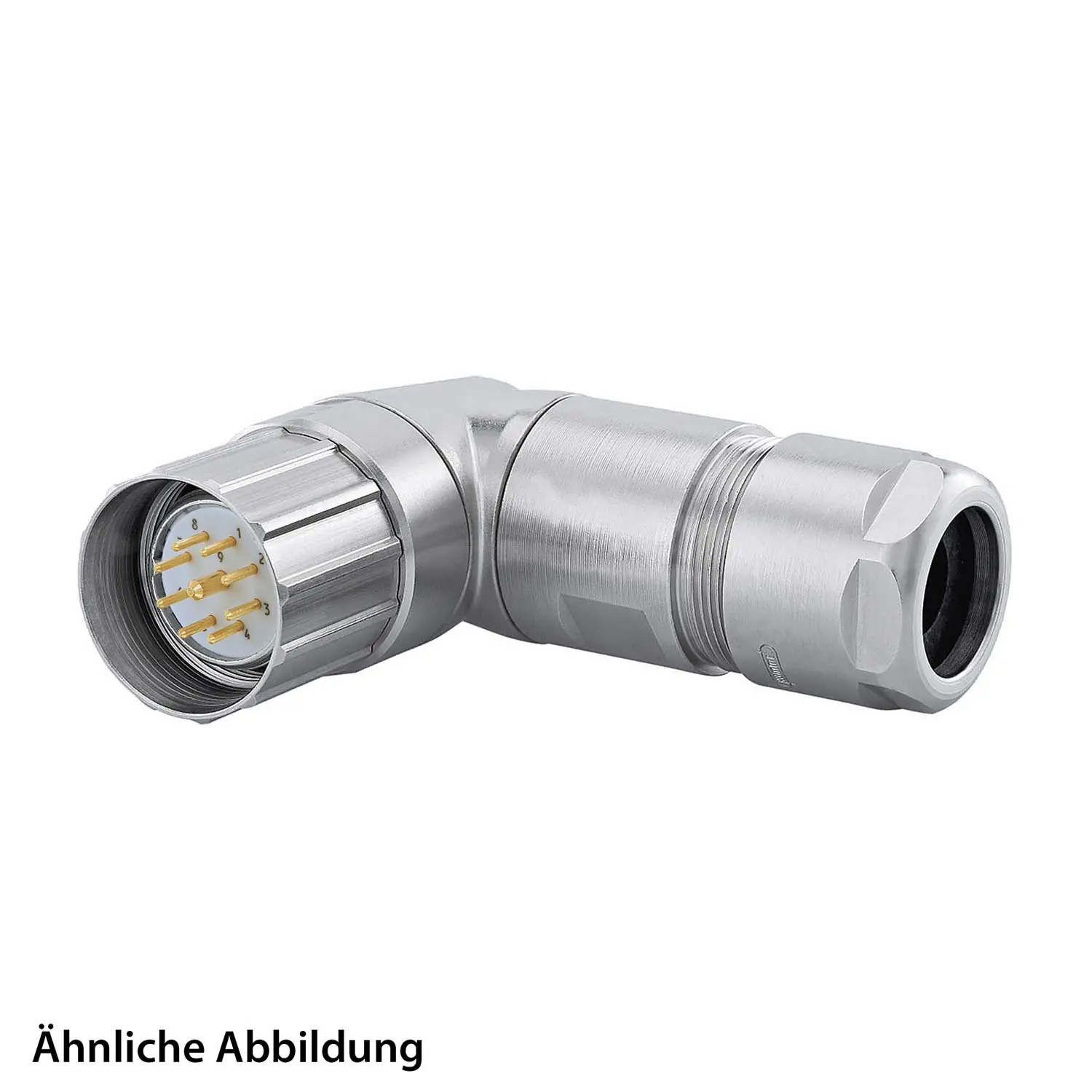799912650K HUMMEL SET inkl. Kontakte M23 Signal Kabelsteckverbinder EMV, Löteinsatz gewinkelt Polzahl 2+16+PE, Stift drehbar Kabelabgang seitlich, Klemmbereich 7,0mm - 12,0mm