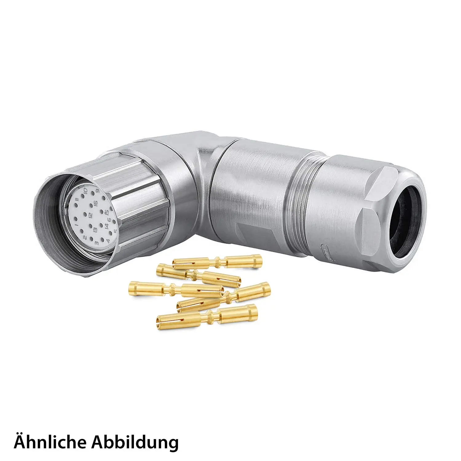799912768K HUMMEL SET inkl. Kontakte M23 Signal Kabelsteckverbinder EMV Crimpeinsatz gewinkelt Polzahl 12-pol., Buchse drehbar Kabelabgang seitlich, Klemmbereich 11,0mm - 17,0mm