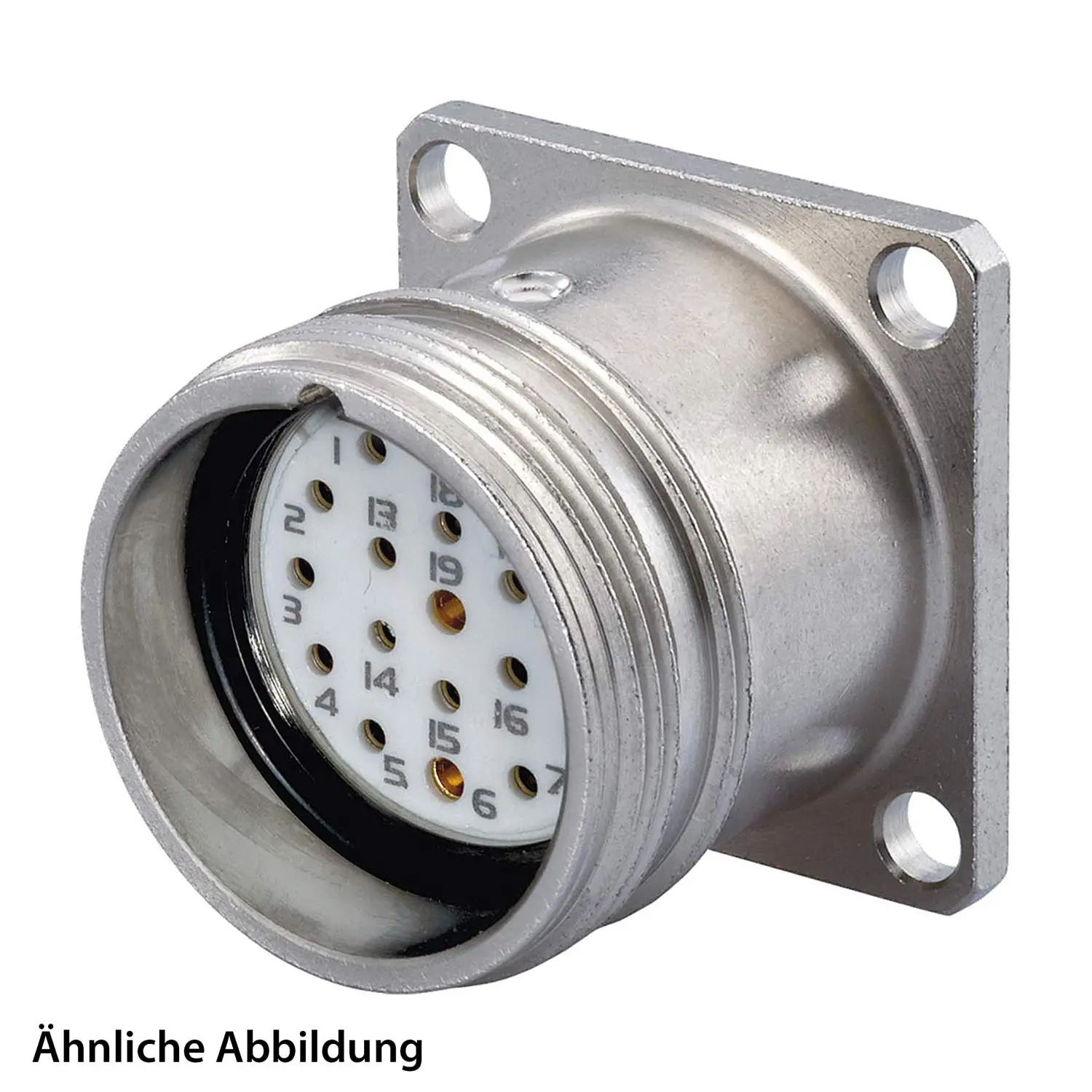 799913037K HUMMEL SET inkl. Kontakte M23 Signal Gerätesteckverbinder, Einlöteinsatz gerade Polzahl 19-pol., Buchse Vorderwand
