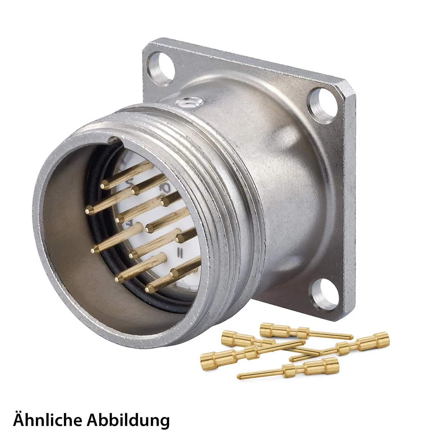 799913062K HUMMEL SET inkl. Kontakte M23 Signal Gerätesteckverbinder, Crimpeinsatz gerade Polzahl 11+PE, Stift Vorderwand