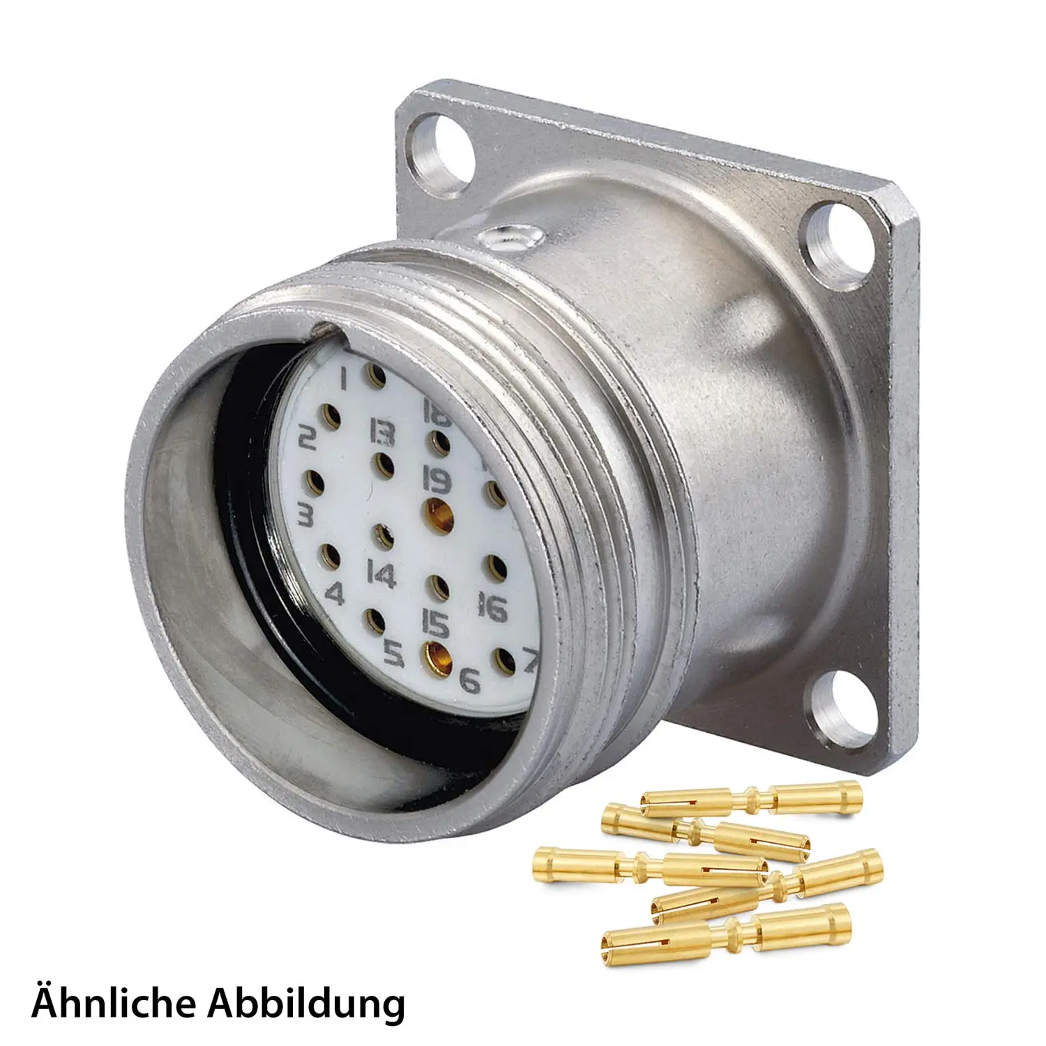799913063K HUMMEL SET inkl. Kontakte M23 Signal Gerätesteckverbinder, Crimpeinsatz gerade Polzahl 11+PE, Buchse Vorderwand