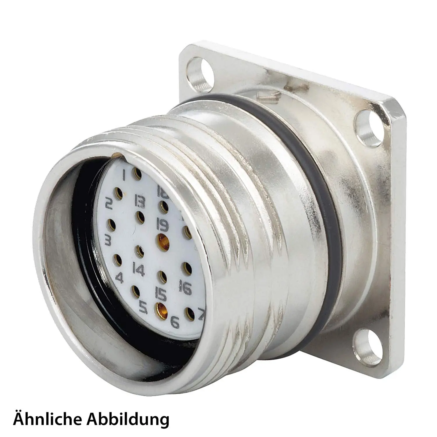 799913738K HUMMEL SET inkl. Kontakte M23 Signal Gerätesteckverbinder, Einlöteinsatz gerade Polzahl 16-pol., Buchse mit Vibrationsschutz Vorderwand