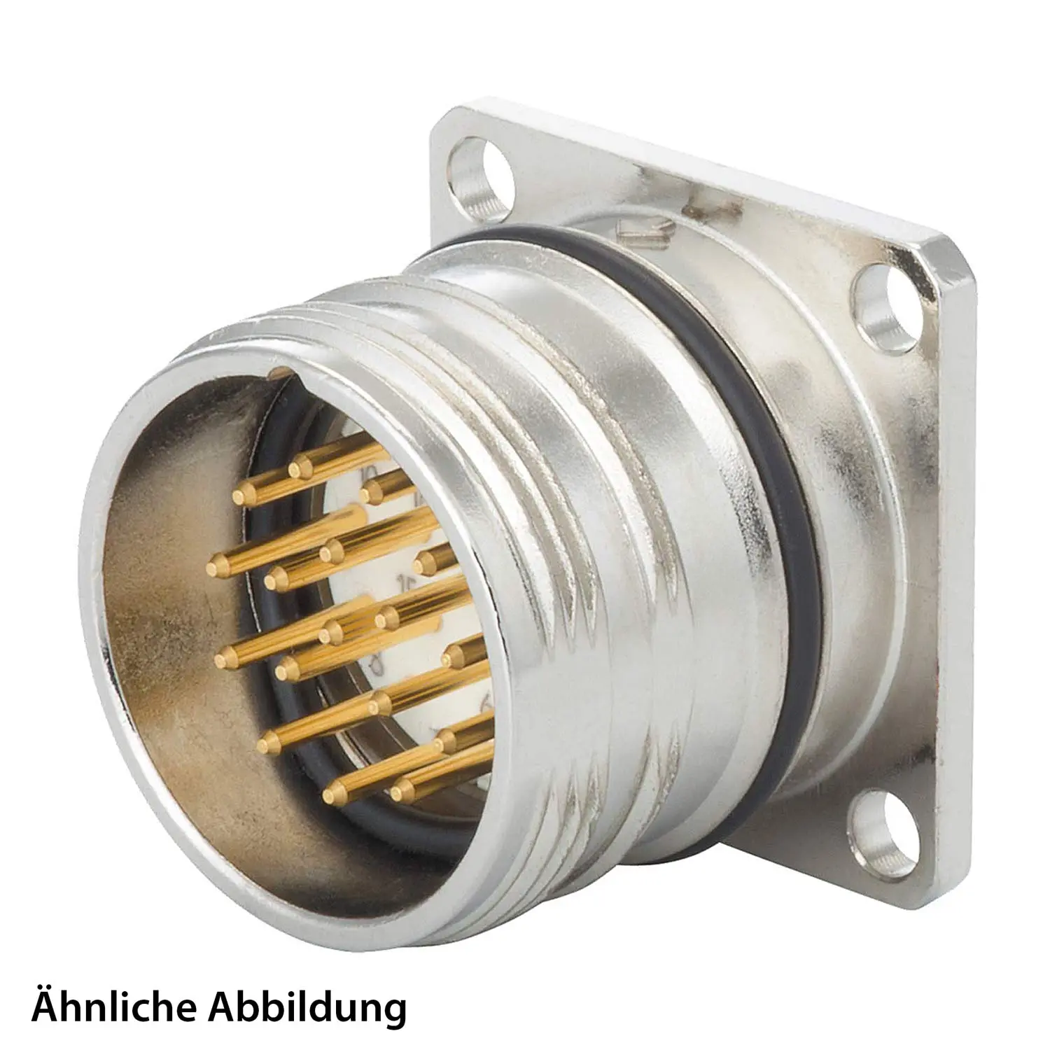 799913741K HUMMEL SET inkl. Kontakte M23 Signal Gerätesteckverbinder, Einlöteinsatz gerade Polzahl 17-pol., Stift mit Vibrationsschutz Vorderwand