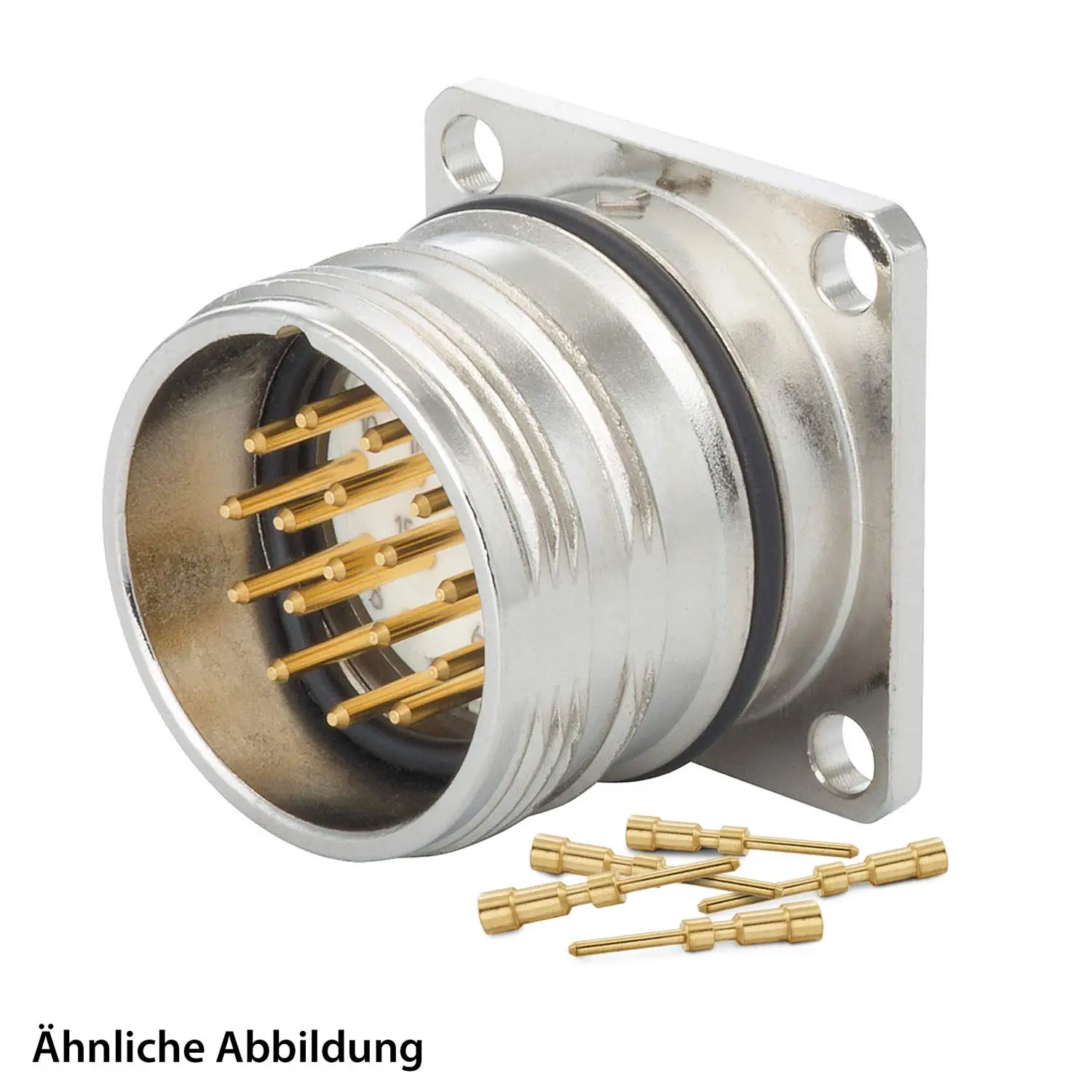 799913936K HUMMEL SET inkl. Kontakte M23 Signal Gerätesteckverbinder, Crimpeinsatz gerade Polzahl 12-pol., Stift mit Vibrationsschutz Vorderwand
