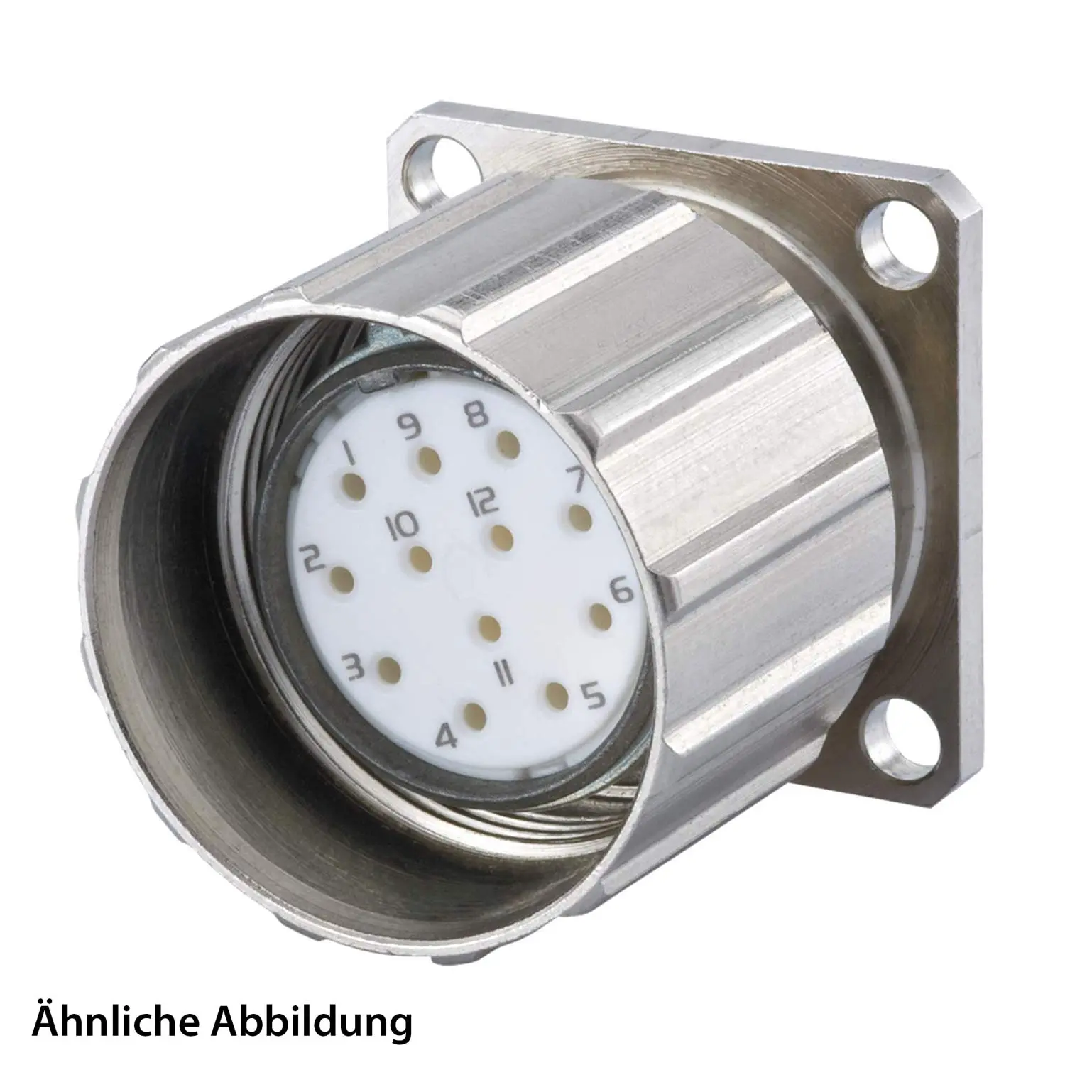 799914436K HUMMEL SET inkl. Kontakte M23 Signal Gerätesteckverbinder, Einlöteinsatz gerade Polzahl 9-pol. 1+8, Buchse mit Rändelmutter Vorderwand