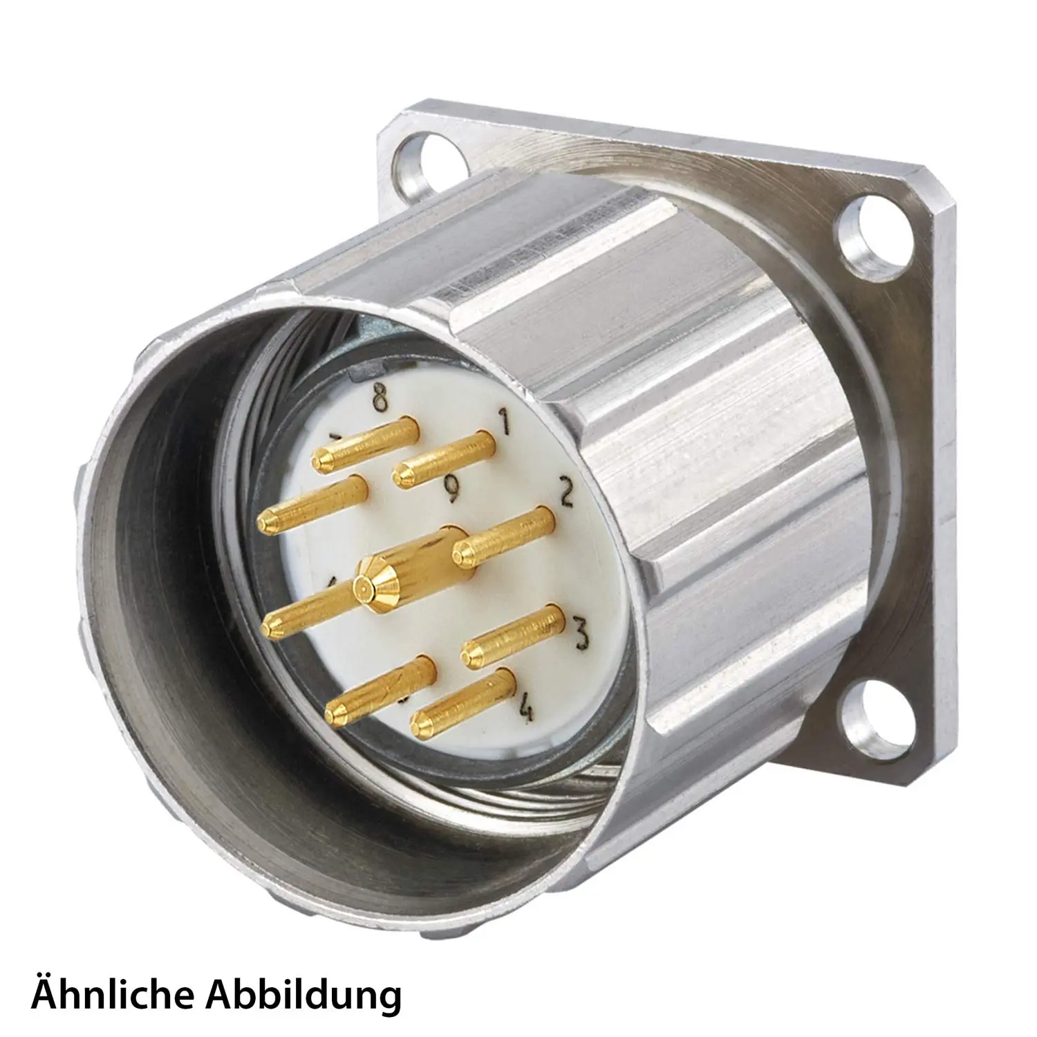799914435K HUMMEL SET inkl. Kontakte M23 Signal Gerätesteckverbinder, Einlöteinsatz gerade Polzahl 9-pol. 1+8, Stift mit Rändelmutter Vorderwand