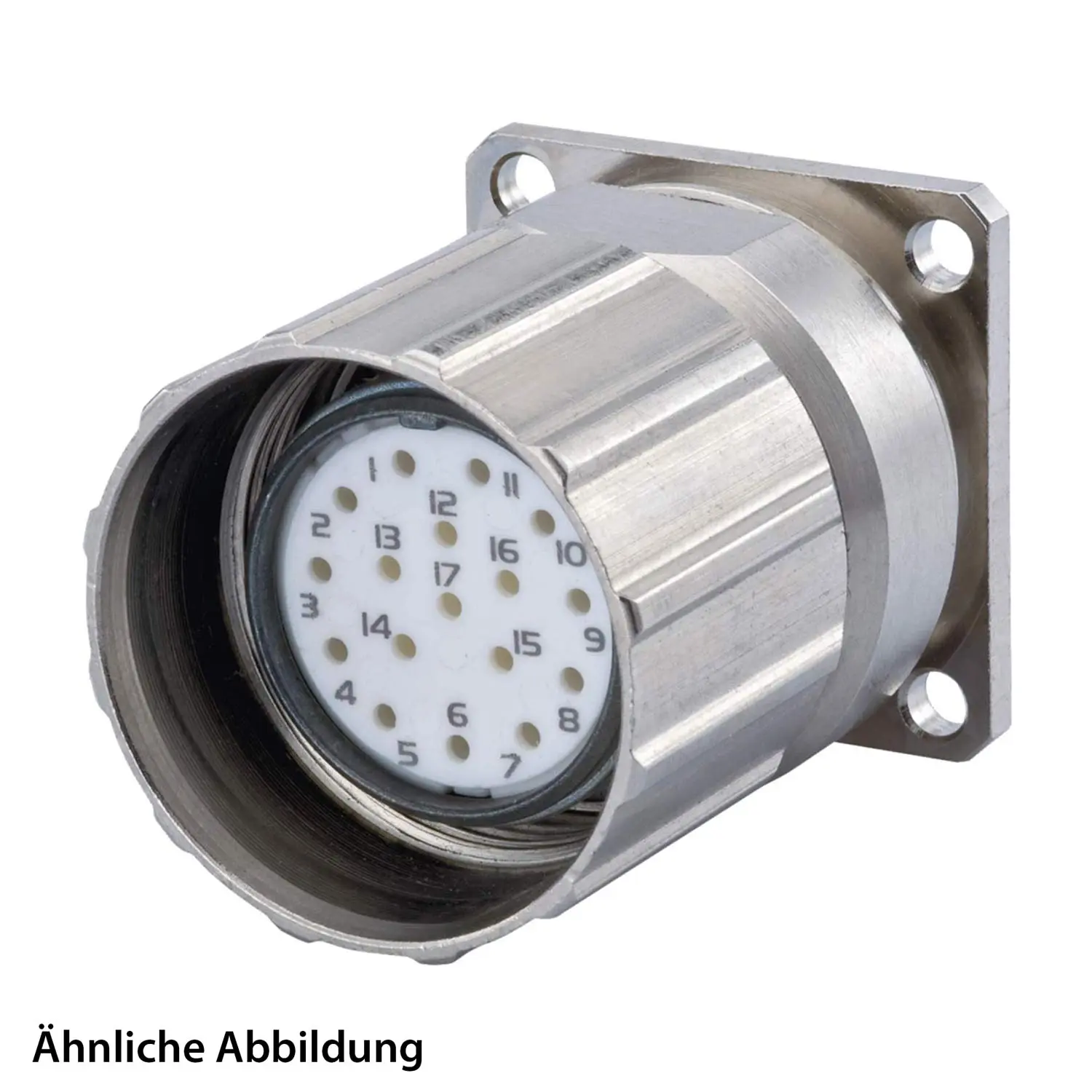 799914620K HUMMEL SET inkl. Kontakte M23 Signal Gerätesteckverbinder, Einlöteinsatz gerade Polzahl 17-pol., Buchse mit Rändel positionierbar Vorderwand