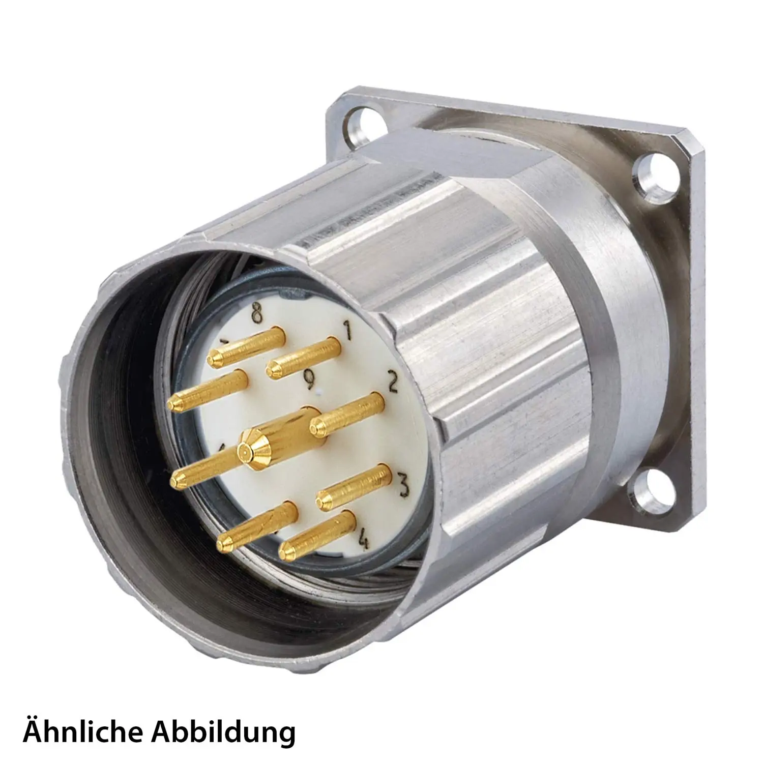 799914618K HUMMEL SET inkl. Kontakte M23 Signal Gerätesteckverbinder, Einlöteinsatz gerade Polzahl 17-pol., Stift mit Rändel positionierbar Vorderwand