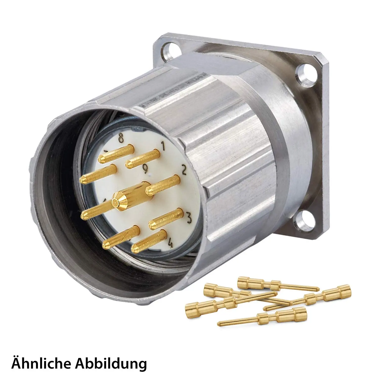 799914794K HUMMEL SET inkl. Kontakte M23 Signal Gerätesteckverbinder, Crimpeinsatz gerade Polzahl 12-pol., Stift mit Rändel positionierbar Vorderwand