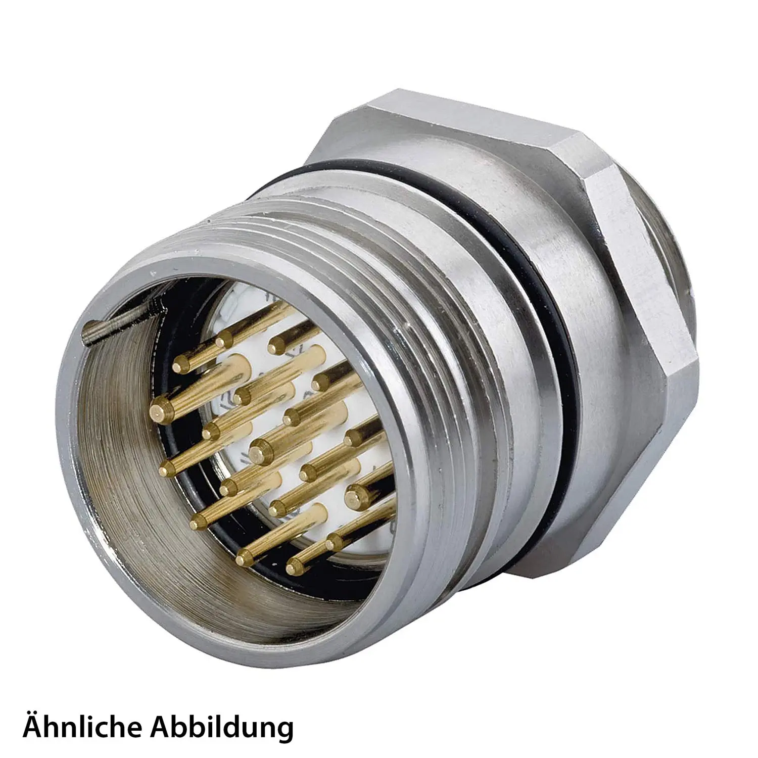 799914898K HUMMEL SET inkl. Kontakte M23 Signal Gerätesteckverbinder, Löteinsatz gerade Polzahl 11+PE, Stift Vorderwand