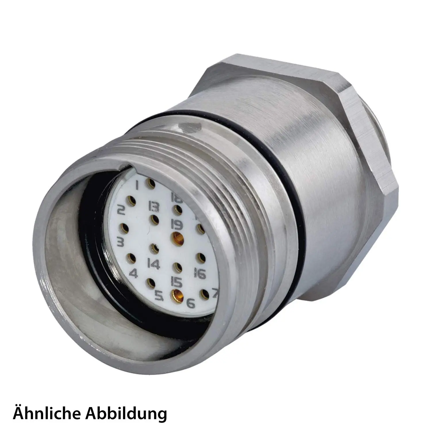 799914942K HUMMEL SET inkl. Kontakte M23 Signal Gerätesteckverbinder, Löteinsatz gerade Polzahl 9-pol. 1+8, Buchse Vorderwand