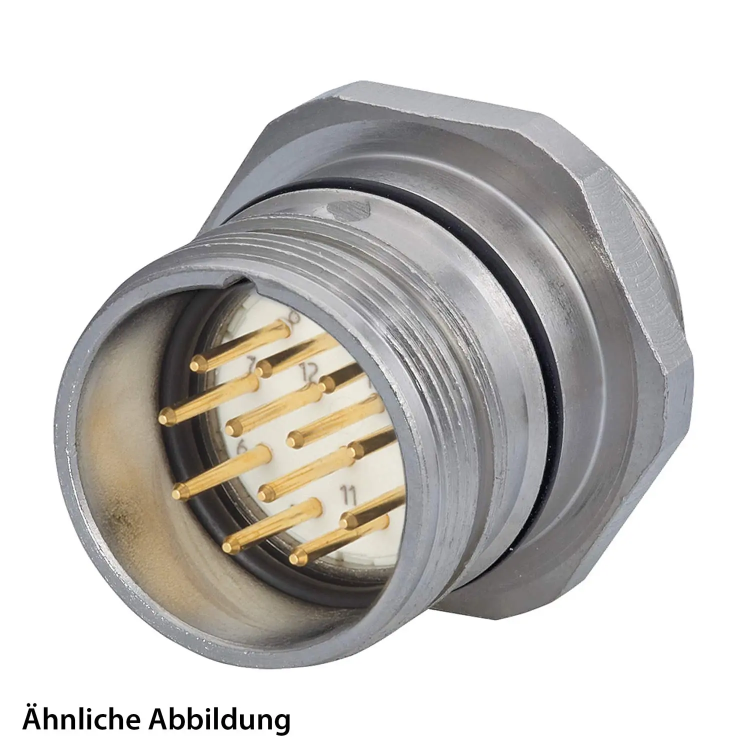 799915091K HUMMEL SET inkl. Kontakte M23 Signal Gerätesteckverbinder, Einlöteinsatz gerade Polzahl 17-pol., Stift Vorderwand