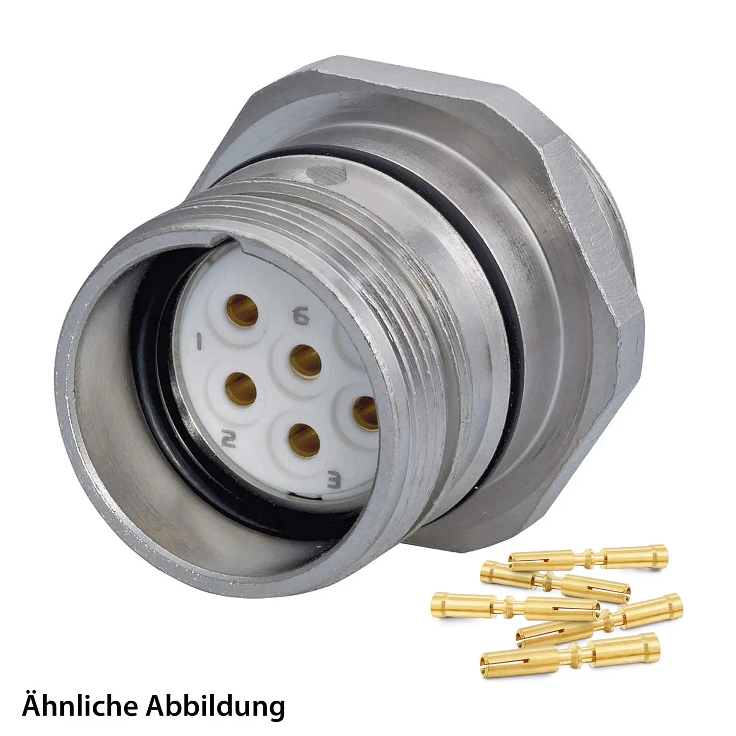 Produktfoto 1 von 799915178K HUMMEL SET inkl. Kontakte M23 Signal Gerätesteckverbinder, Crimpeinsatz gerade Polzahl 2+16+PE, Buchse Vorderwand