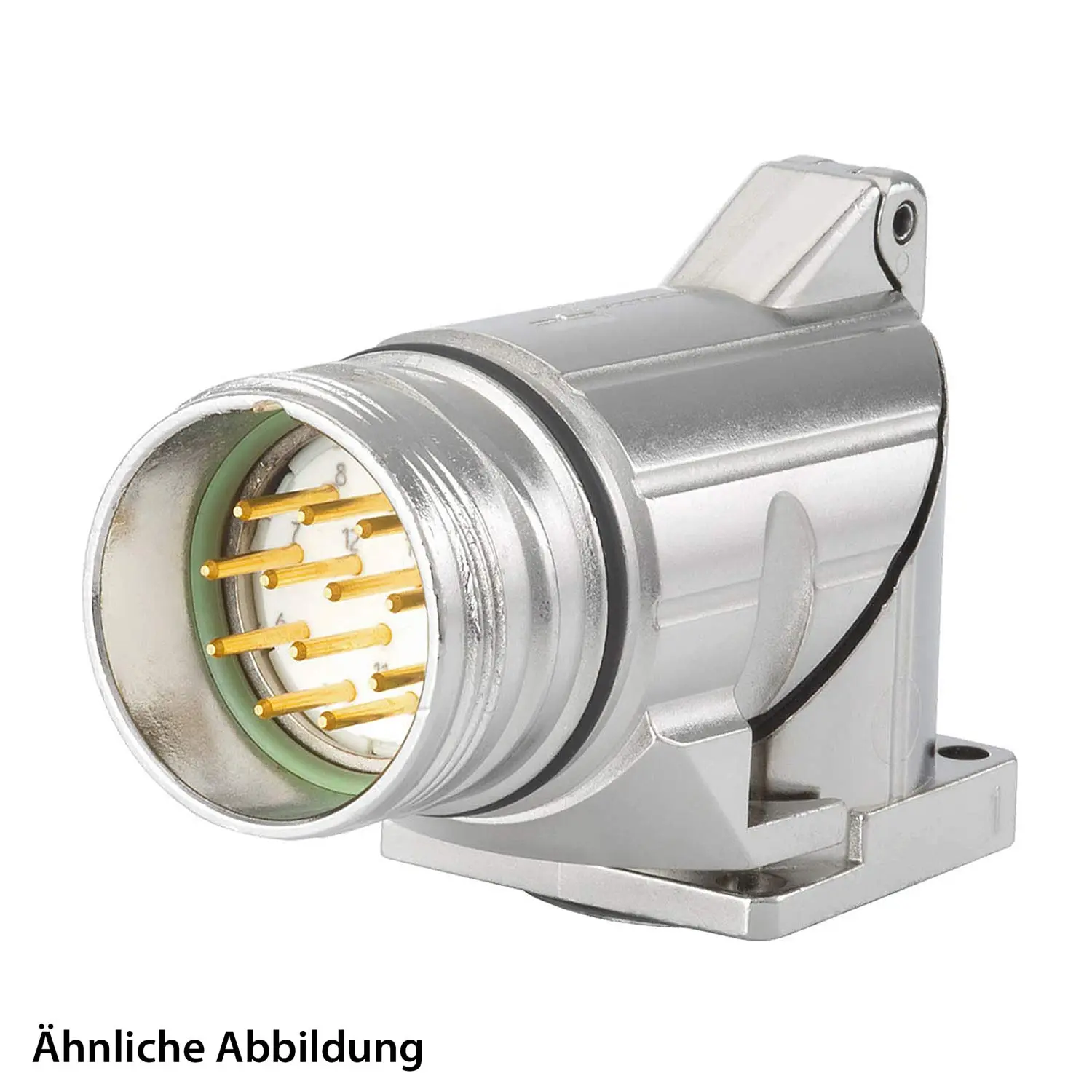 Produktfoto 1 von 799915191K HUMMEL SET inkl. Kontakte M23 Signal Gerätesteckverbinder, Löteinsatz gewinkelt Polzahl 11+PE, Stift Vorderwand