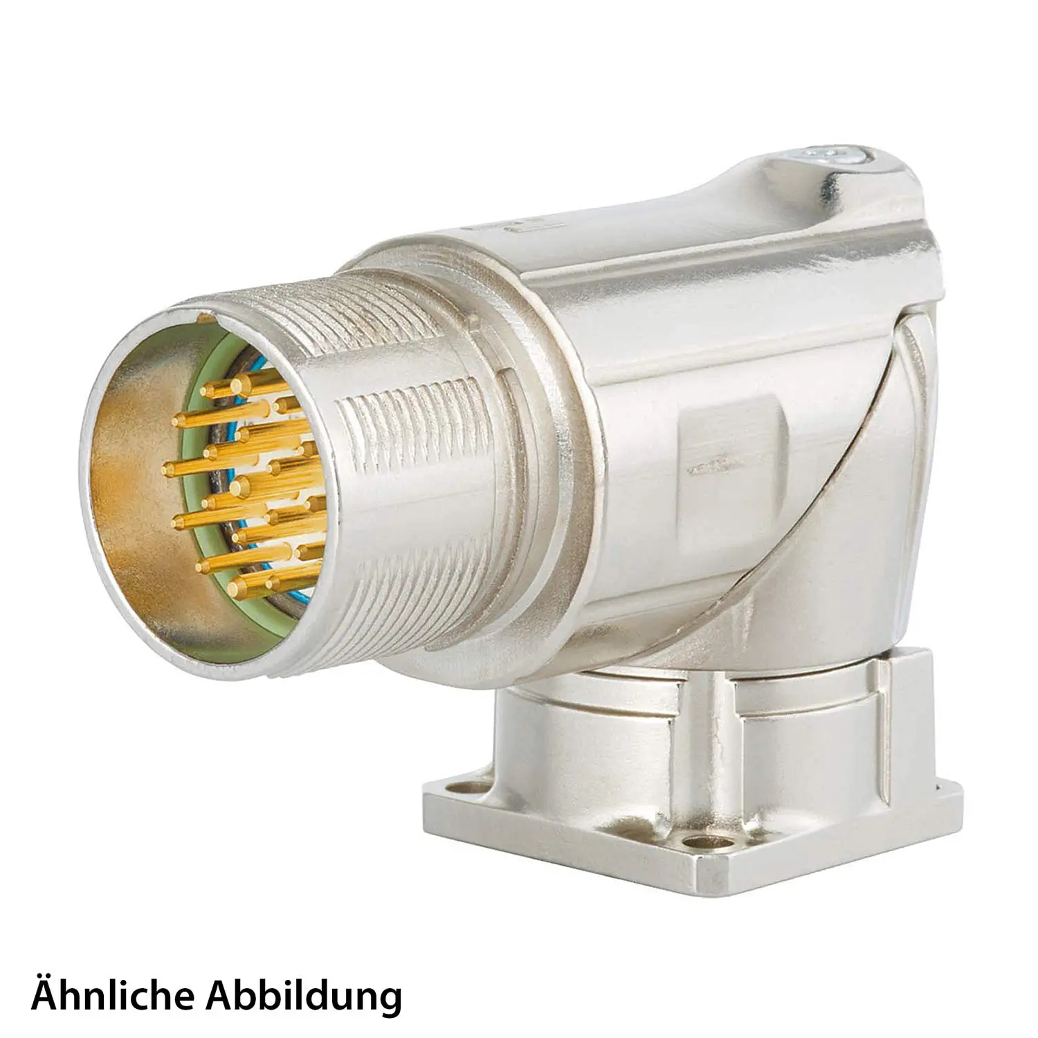 Produktfoto 1 von 799915385K HUMMEL SET inkl. Kontakte M23 Signal Gerätesteckverbinder, Löteinsatz gewinkelt Polzahl 11+PE, Stift drehbar um 300 Grad Vorderwand