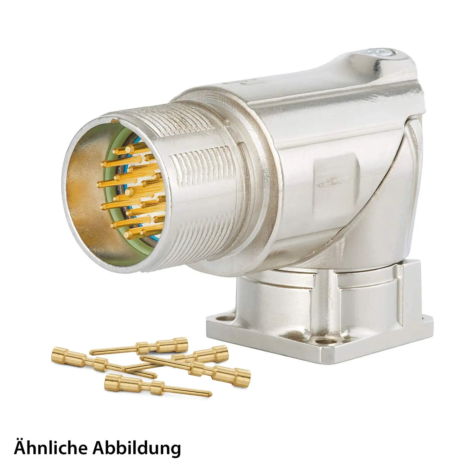 799915440K HUMMEL SET inkl. Kontakte M23 Signal Gerätesteckverbinder, Crimpeinsatz gewinkelt Polzahl 16-pol., Stift drehbar um 300 Grad Vorderwand