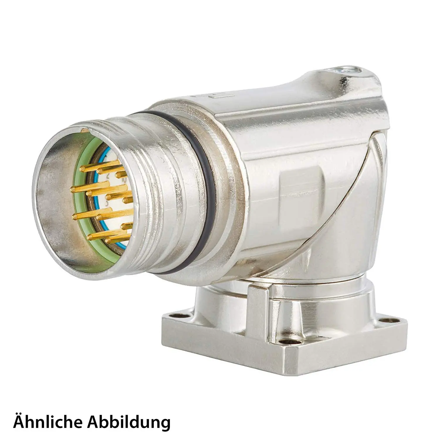 799915561K HUMMEL SET inkl. Kontakte M23 Signal Gerätesteckverbinder, Löteinsatz gewinkelt Polzahl 6-pol., Stift drehbar um 300 Grad Vorderwand