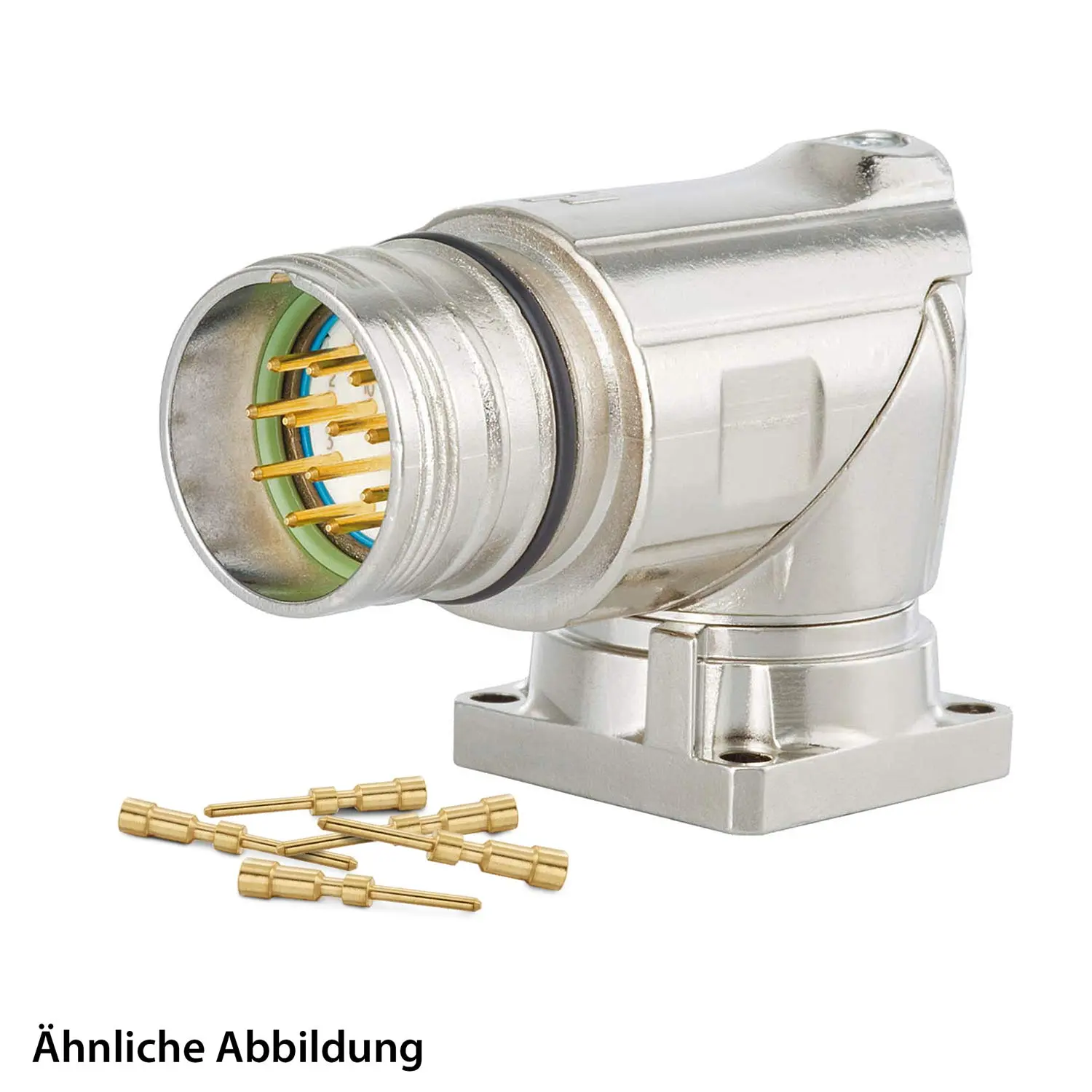799915642K HUMMEL SET inkl. Kontakte M23 Signal Gerätesteckverbinder, Crimpeinsatz gewinkelt Polzahl 17-pol., Stift drehbar um 300 Grad Vorderwand