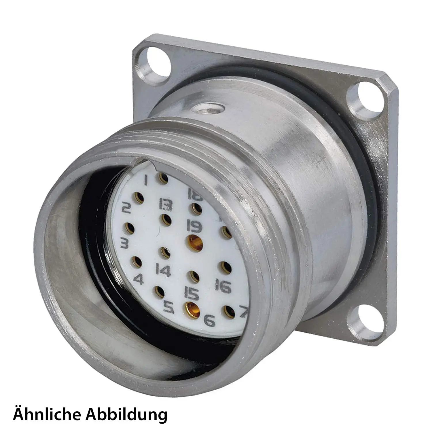 799915932K HUMMEL SET inkl. Kontakte M23 Signal Gerätesteckverbinder, Einlöteinsatz gerade Polzahl 12-pol., Buchse Hinterwand