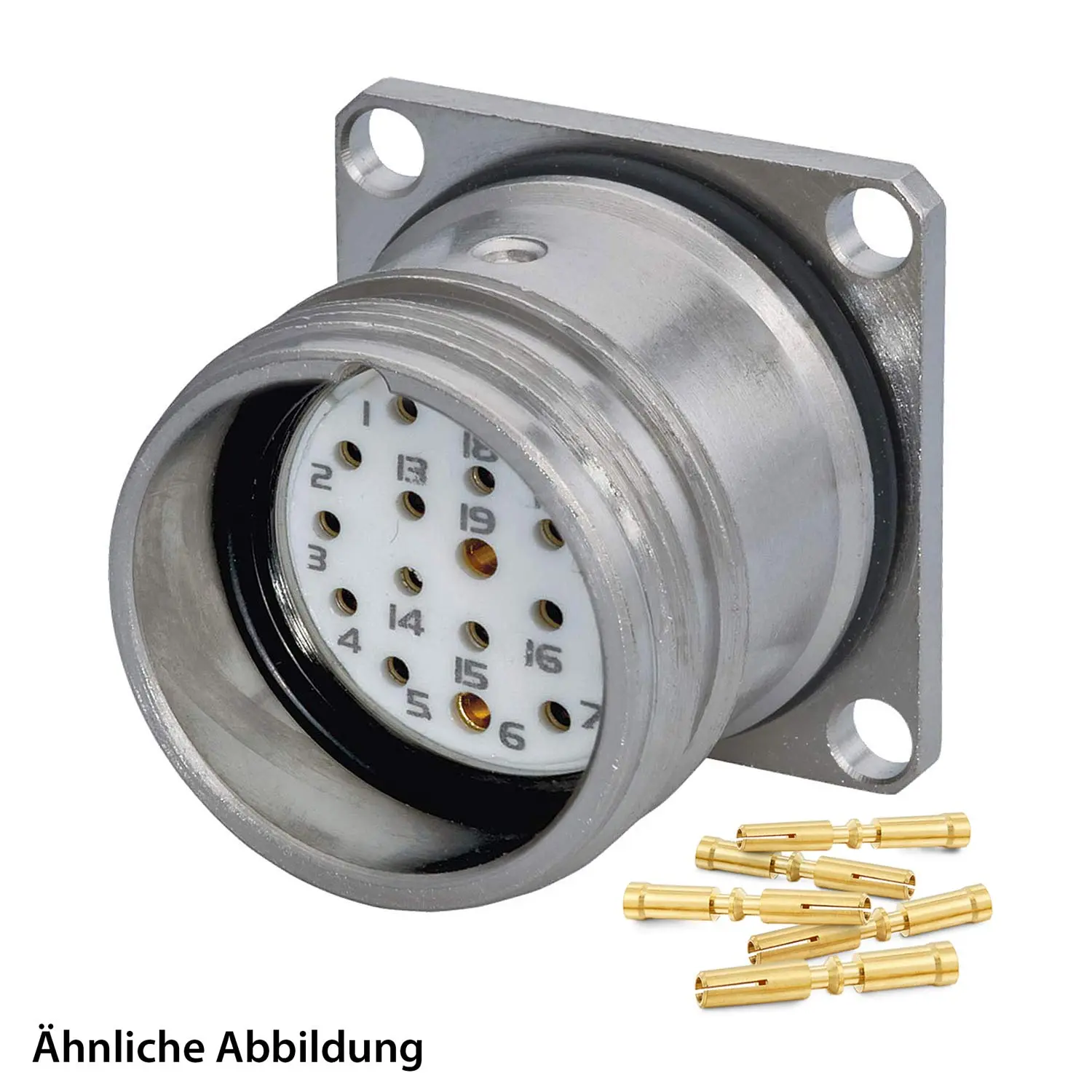 799916144K HUMMEL SET inkl. Kontakte M23 Signal Gerätesteckverbinder, Crimpeinsatz gerade Polzahl 11+PE, Buchse Hinterwand