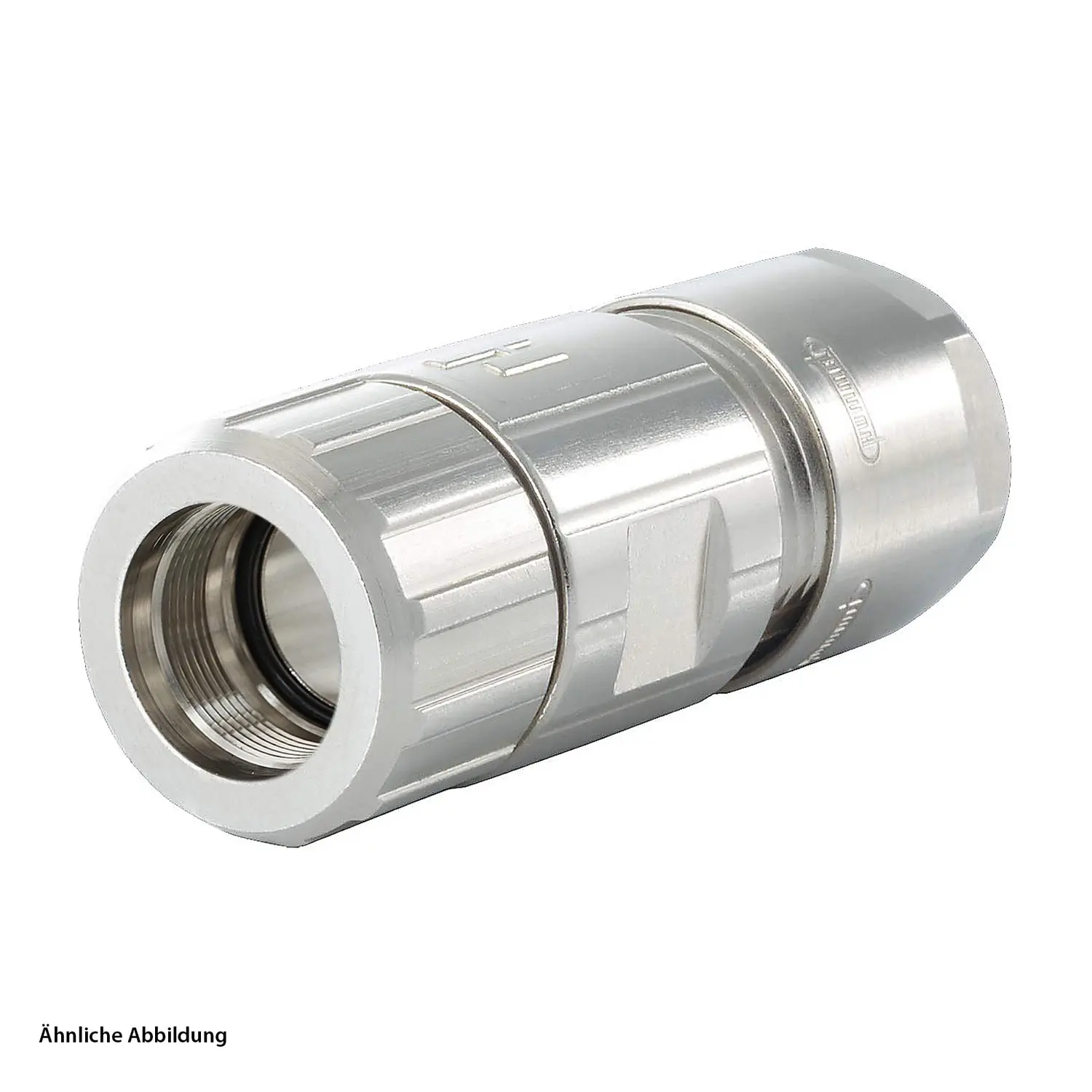 Produktfoto 1 von A712-7K10400000 HUMMEL M12 Power Kabelsteckverbinder für Buchseneinsatz gerade Kabelabgang gerade, Klemmbereich 5,0mm - 9,0mm Farbe silber