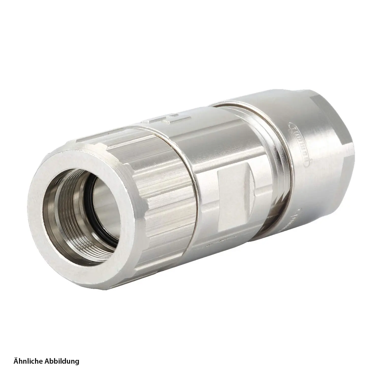 Produktfoto 1 von A712-7S10500000 HUMMEL M12 Power Kabelsteckverbinder für Buchseneinsatz gerade Kabelabgang gerade, Klemmbereich 8,0mm - 11,0mm Farbe silber