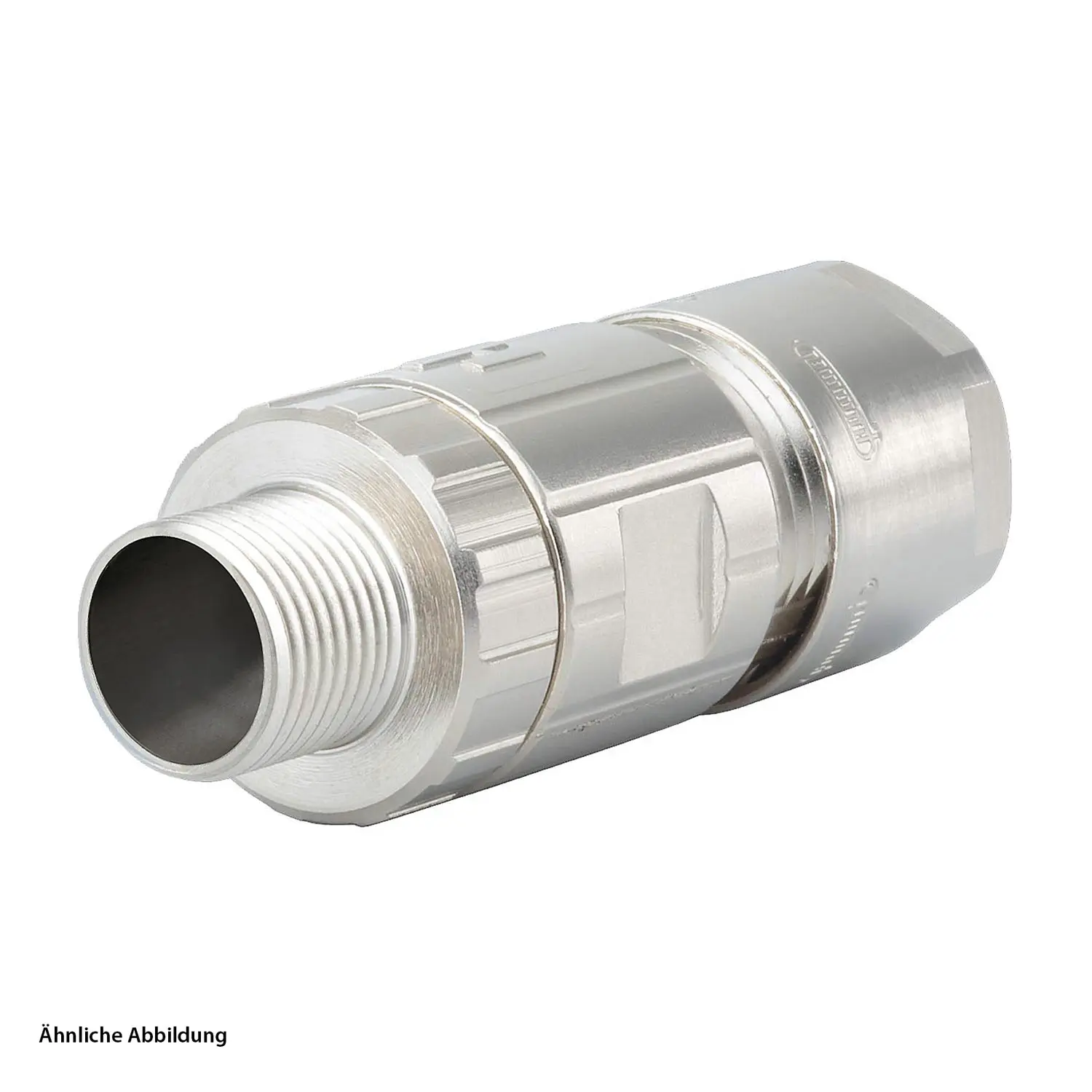 Produktfoto 1 von A712-7S20300000 HUMMEL M12 Power Kupplungssteckverbinder für Stifteneinsatz gerade Kabelabgang gerade, Klemmbereich 3,0mm - 6,0mm Farbe silber