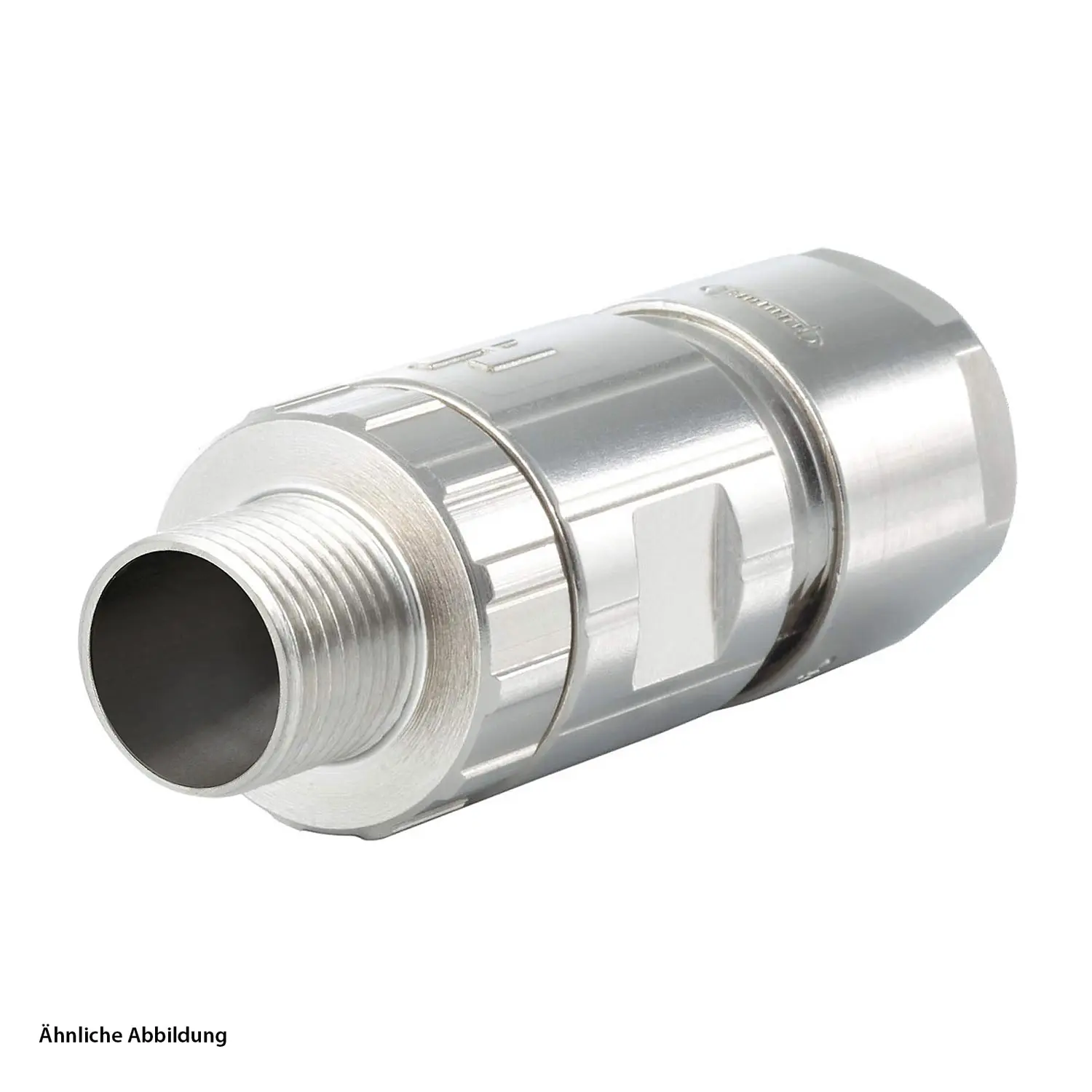 Produktfoto 1 von A712-7K20400000 HUMMEL M12 Power Kupplungssteckverbinder für Stifteneinsatz gerade Kabelabgang gerade, Klemmbereich 5,0mm - 9,0mm Farbe silber