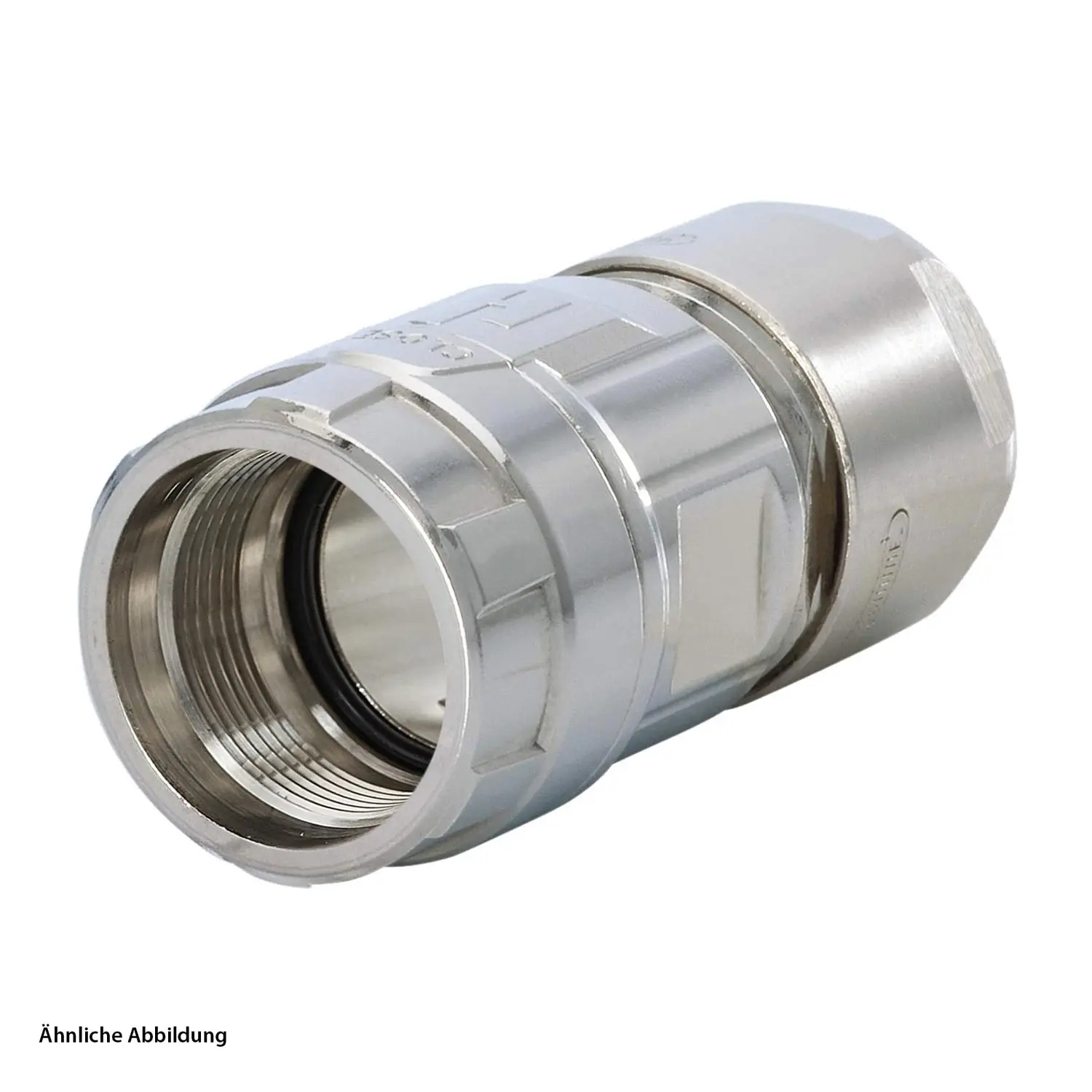 Produktfoto 1 von 7816500000 HUMMEL M16 Kabelsteckverbinder gerade Kabelabgang gerade, Klemmbereich 8,0mm - 11,0mm Farbe silber