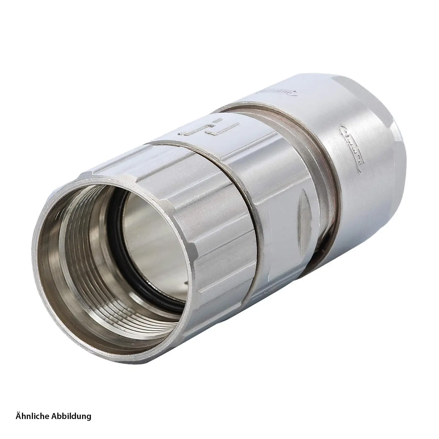 Produktfoto 1 von 7810500000 HUMMEL M16 Kabelsteckverbinder gerade Kabelabgang gerade, Klemmbereich 8,0mm - 11,0mm Farbe silber