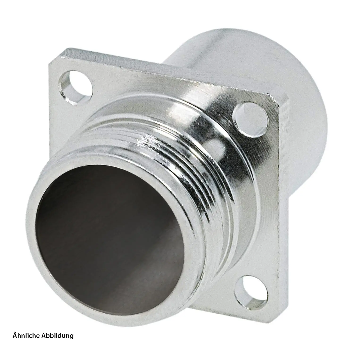Produktfoto 1 von 7840200000 HUMMEL M16 Gerätesteckverbinder gerade Vorderwand Farbe silber