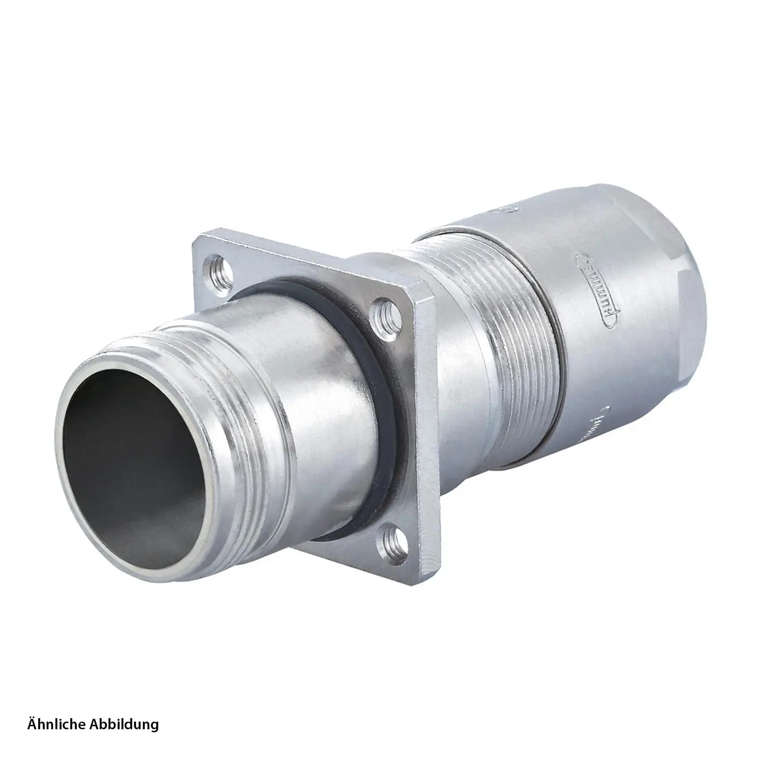 Produktfoto 1 von 7847400000 HUMMEL M16 Wanddurchführung Kupplung gerade Hinterwand, Kabelabgang gerade, Klemmbereich 5,0mm - 9,0mm Farbe silber