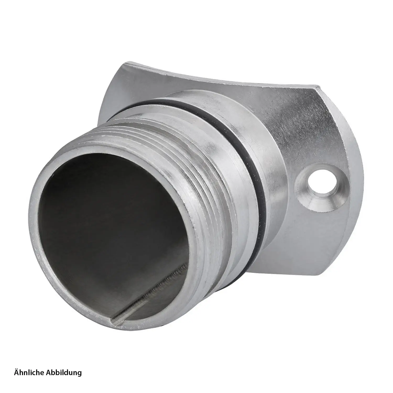 Produktfoto 1 von 7490000000 HUMMEL M23 Signal Gerätestecker Radius 29,0 gerade mit Vibrationsschutz D. 58 Vorderwand Farbe silber