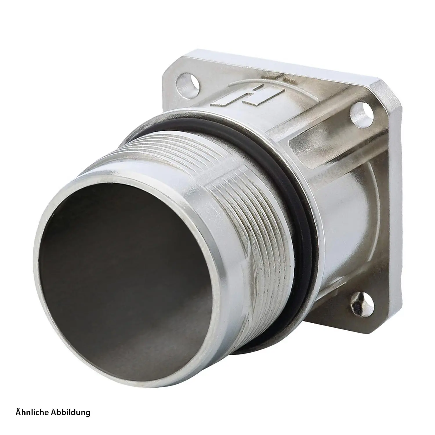 Produktfoto 1 von 760100000S HUMMEL M23 Leistung Gerätesteckverbinder gerade Vorderwand 200V, Farbe silber
